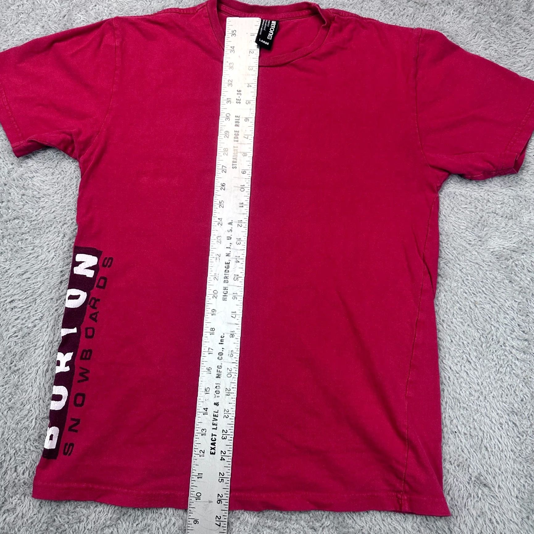 Burton Burton T-Shirt Adults L Red Crewneck Short Sleeve 100% Cotton Regular Solid Logo Vintage No Size US L / EU 52-54 / 3 - 6 Thumbnail