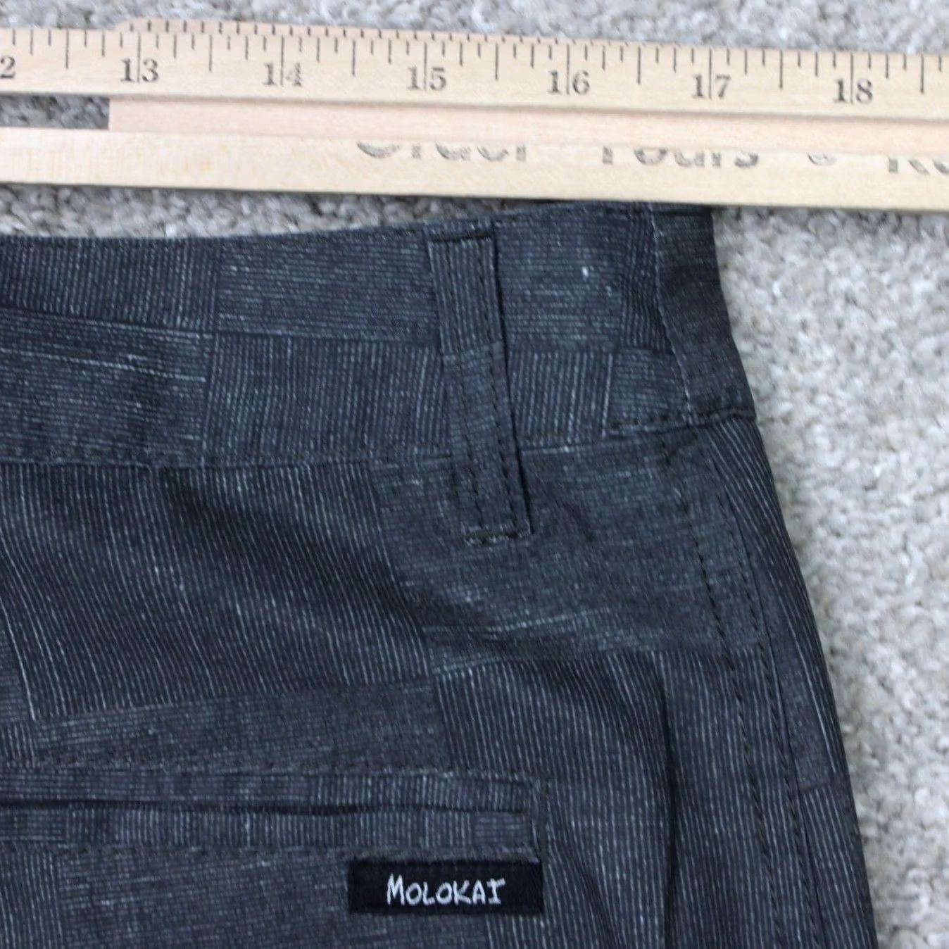 Vintage Molokai Surf Swim Trunks Men 34 Black 10" Drawstring Boardshorts Unlined Stretch Size ONE SIZE - 7 Thumbnail