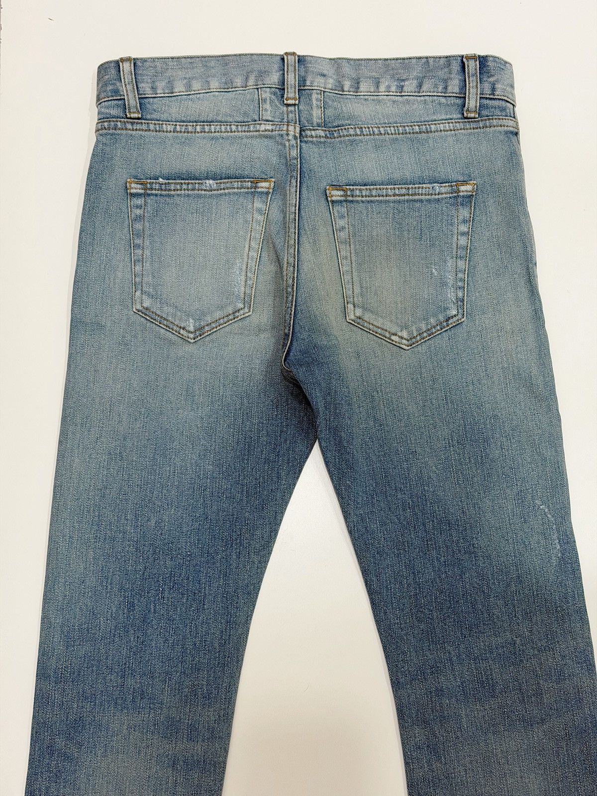 Saint Laurent Paris Hedi Slimane 2016 Crash Denim Jeans SAINT LAURENT Nettspend Size US 28 / EU 44 - 21 Thumbnail