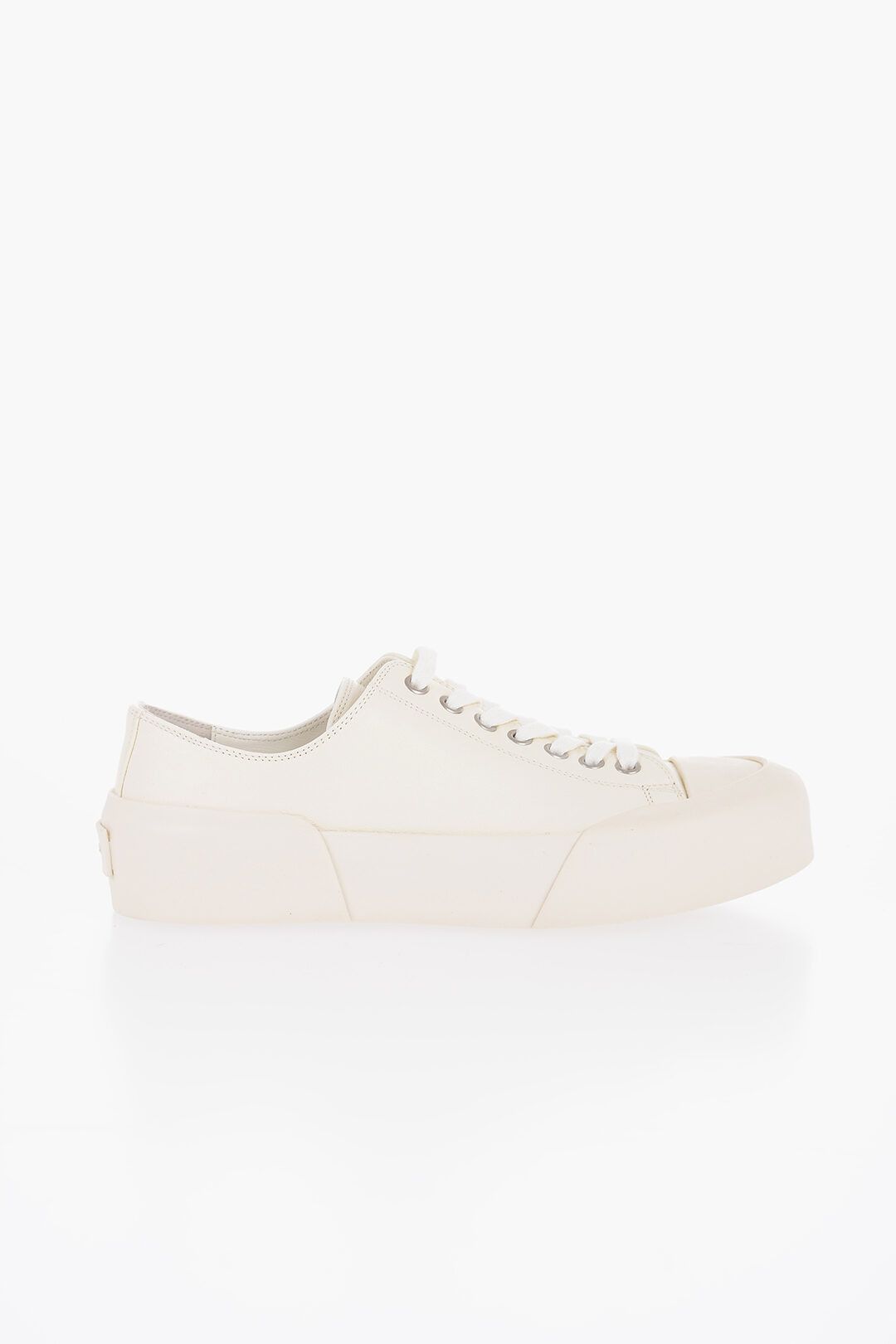 Jil Sander og1mm1225 Lace-up Leather Sneakers in Beige Size US 9 / IT 39 - 1 Thumbnail