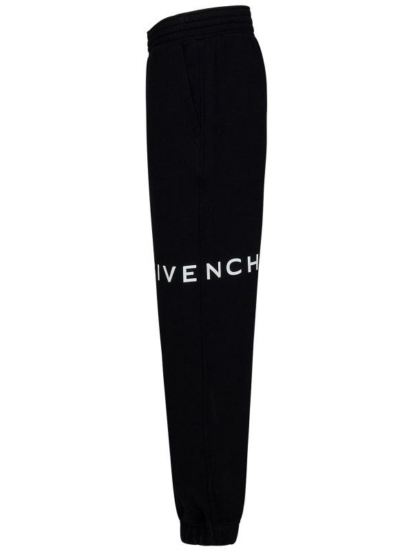 Givenchy o1srvl11e0625 Brushed Cotton Joggers in Black Size 27" / US 4 / IT 40 - 4 Thumbnail