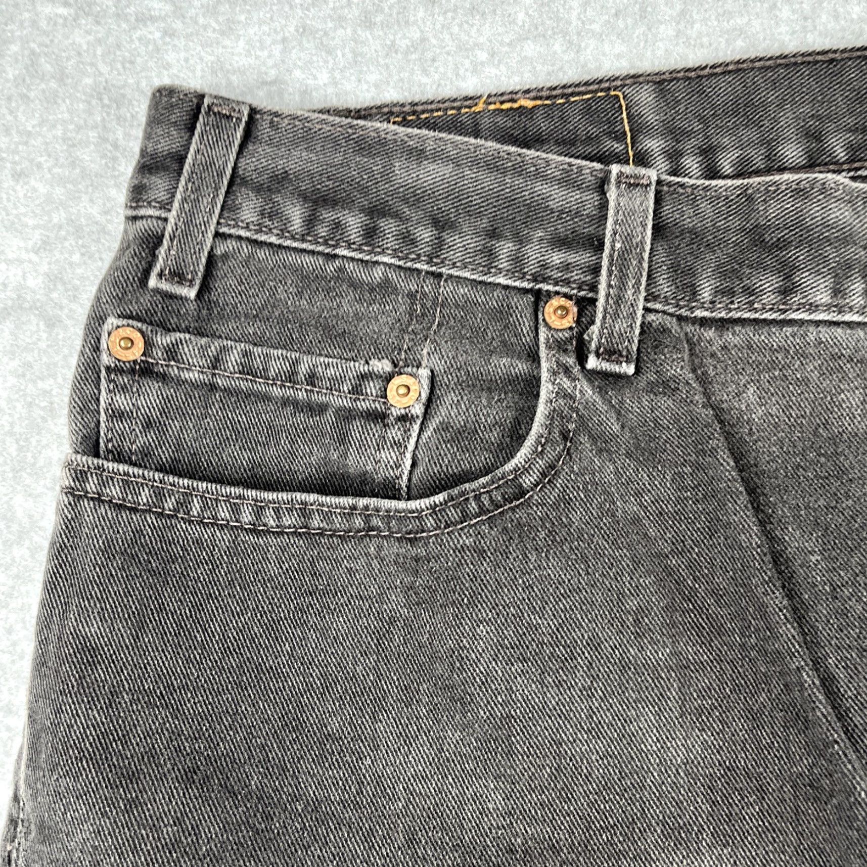 Levi's Levi's 505 Denim Jeans Regular Straight Fit Dark Grey 5 Pocket Mens 40x32 Size US 40 / EU 56 - 6 Thumbnail