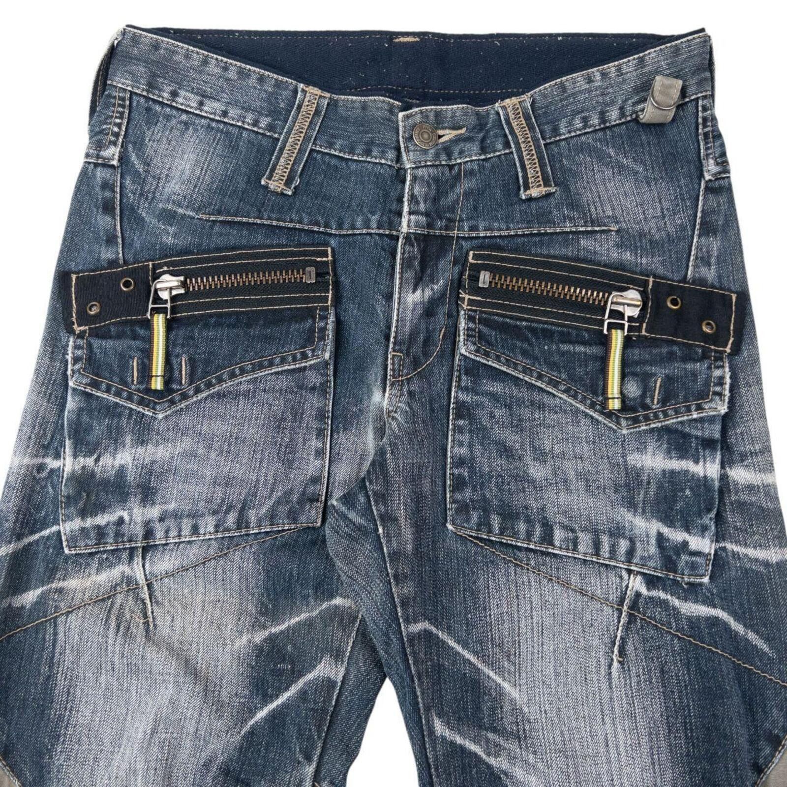 Other Vintage 2000s PPFM Multi Zip Denim Jeans Size W30 Size US 30 / EU 46 - 5 Thumbnail