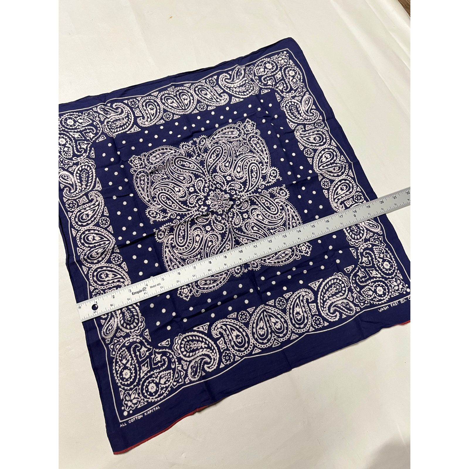 Kapital Kapital Fastcolor Printed Selvedge Sakura Fubuki Bandana Size ONE SIZE - 4 Thumbnail