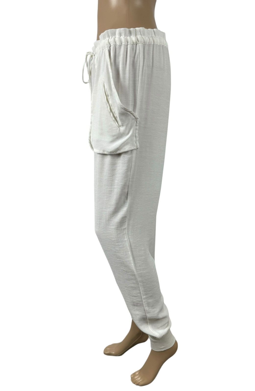Pinko Pinko White Cotton-Viscose Sweatpants size IT42 Size 28" / US 6 / IT 42 - 4 Thumbnail