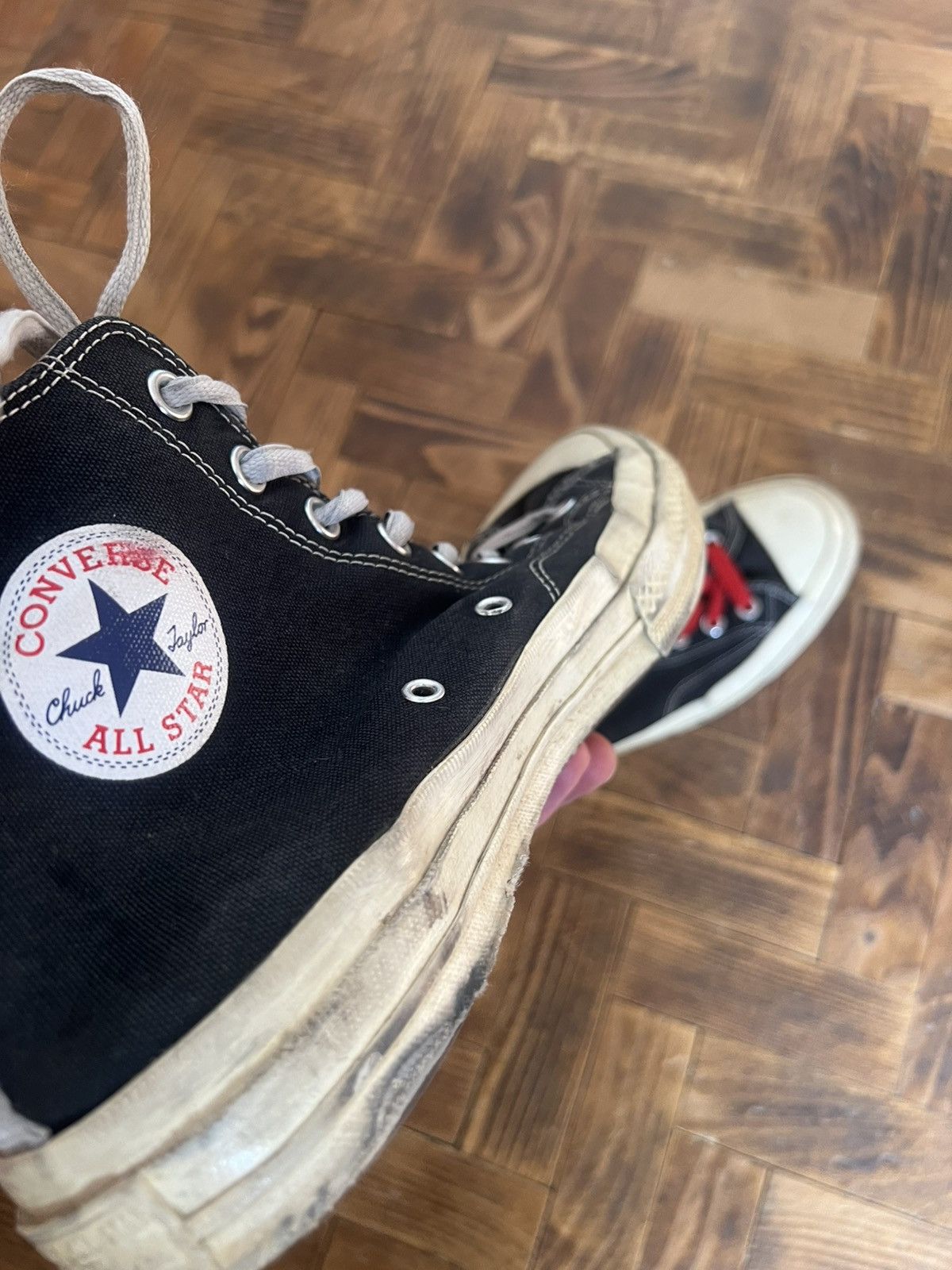 Comme des Garcons PLAY × Converse Converse play hi top come des Garson Size US 10 / EU 43 - 8 Thumbnail