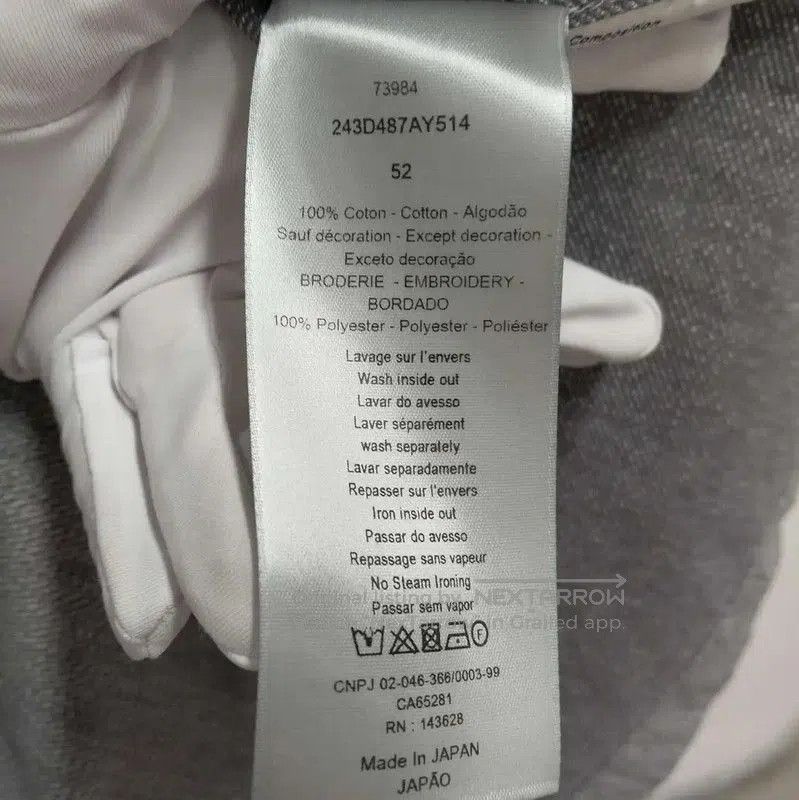 Dior Dior XXL Grey Cotton Men's Jacket . Size US XXL / EU 58 / 5 - 4 Thumbnail