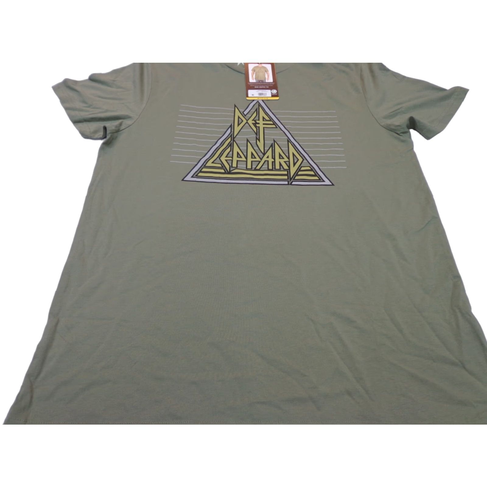 Logo 7 DEF LEPPARD Shirt Men Medium Green Crew Neck Short Sleeve Band Graphic T-Shirt NEW with Tags Size US M / EU 48-50 / 2 - 1 Thumbnail