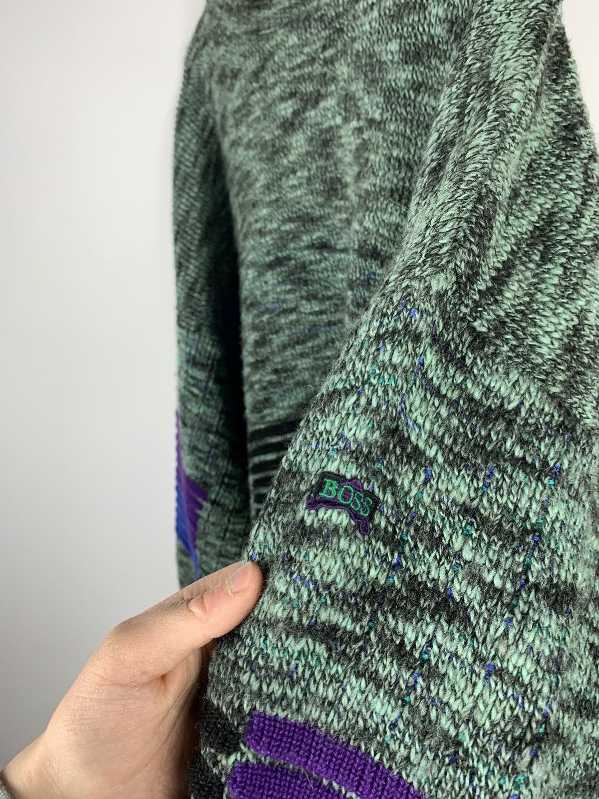 Hugo Boss Vintage Hugo Boss Coloured 3D Knit Sweater Men’s Size 52 Size US L / EU 52-54 / 3 - 7 Thumbnail
