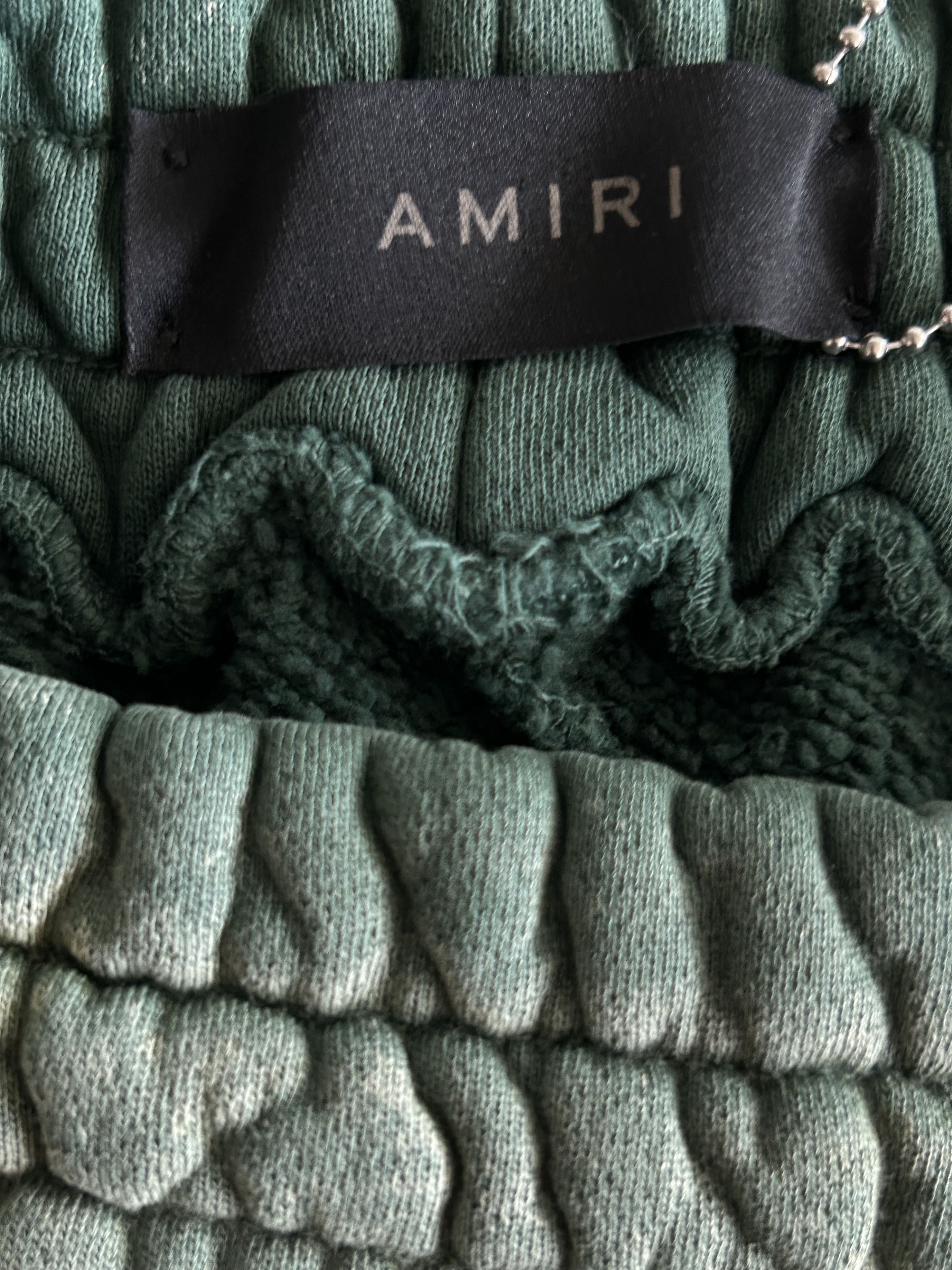 Amiri Amiri Green & White Tiger Logo Shorts Size US 40 / EU 56 - 3 Thumbnail