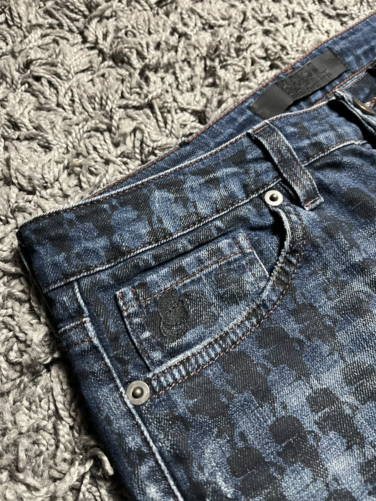 Karl Lagerfeld ARCHIVE Karl Lagerfeld "K" Silhouette Monogram Denim Pants Size US 30 / EU 46 - 5 Thumbnail