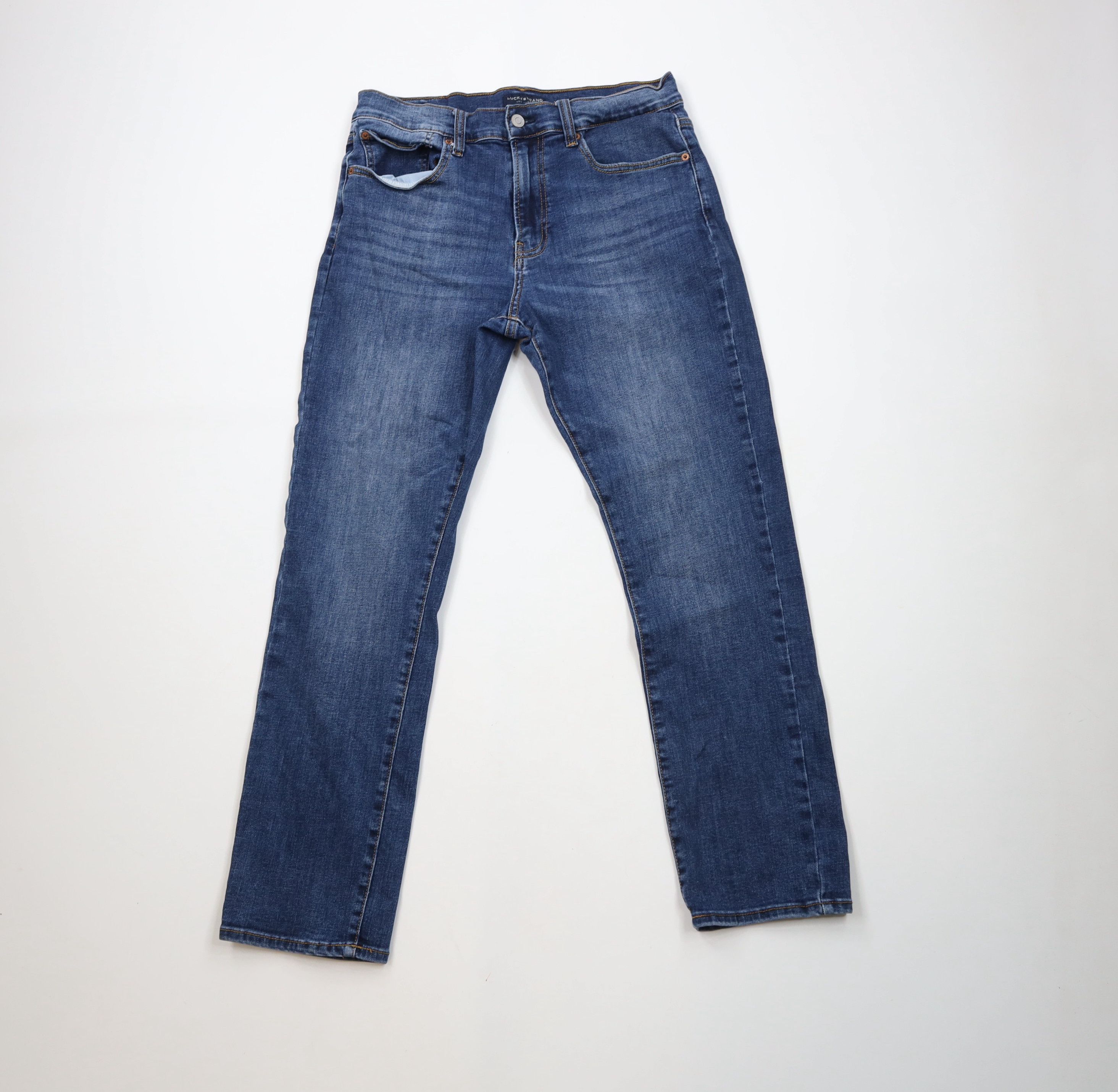 Lucky Brand × Vintage Vintage Y2K Lucky Brand Athletic Straight Leg Jeans Stretch Size US 32 / EU 48 - 1 Thumbnail