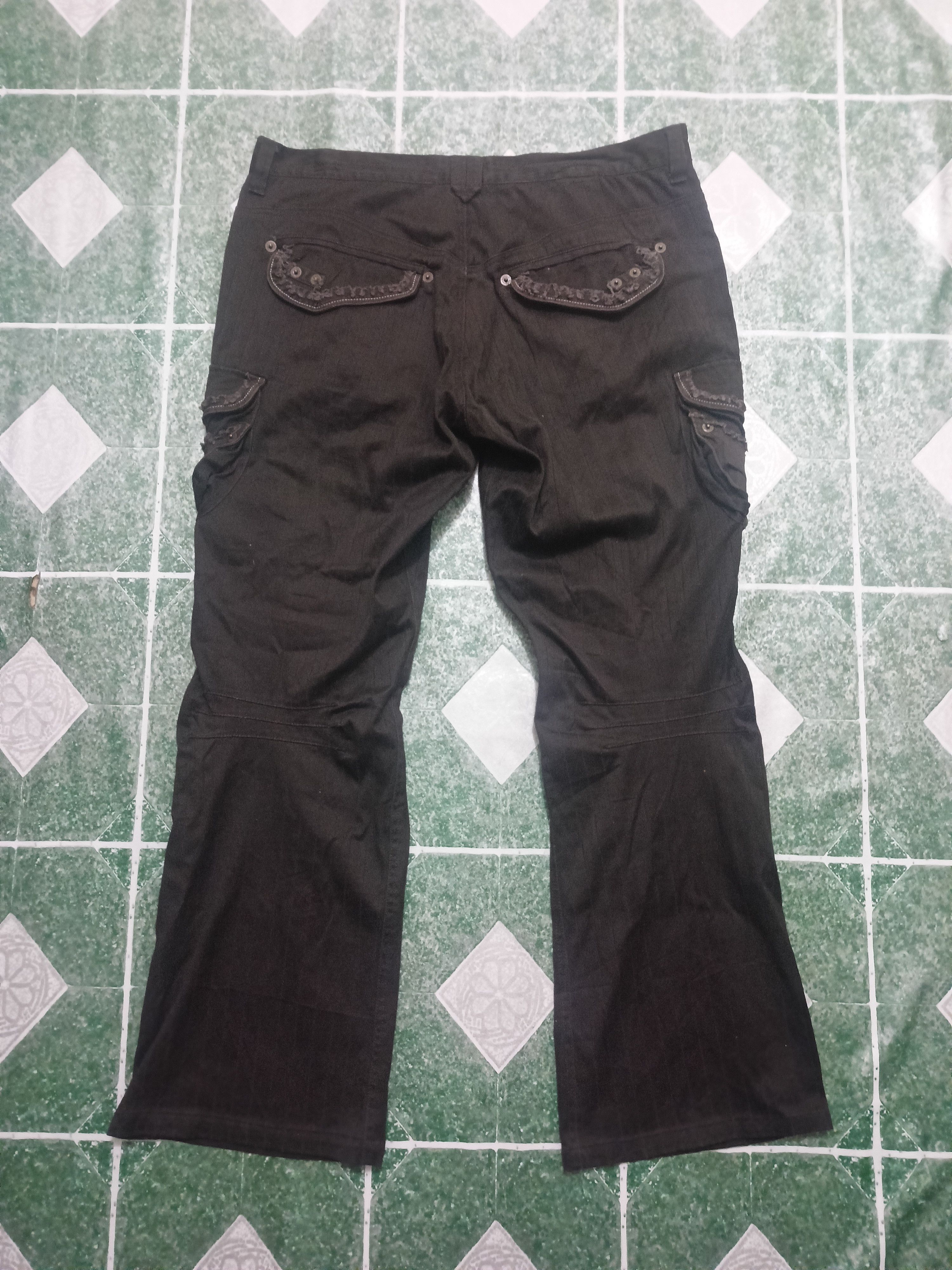 Designer × Japanese Brand Apestein Exclusive Baggy Style Striped Boot Cut Cargo Pants Size US 35 - 8 Thumbnail