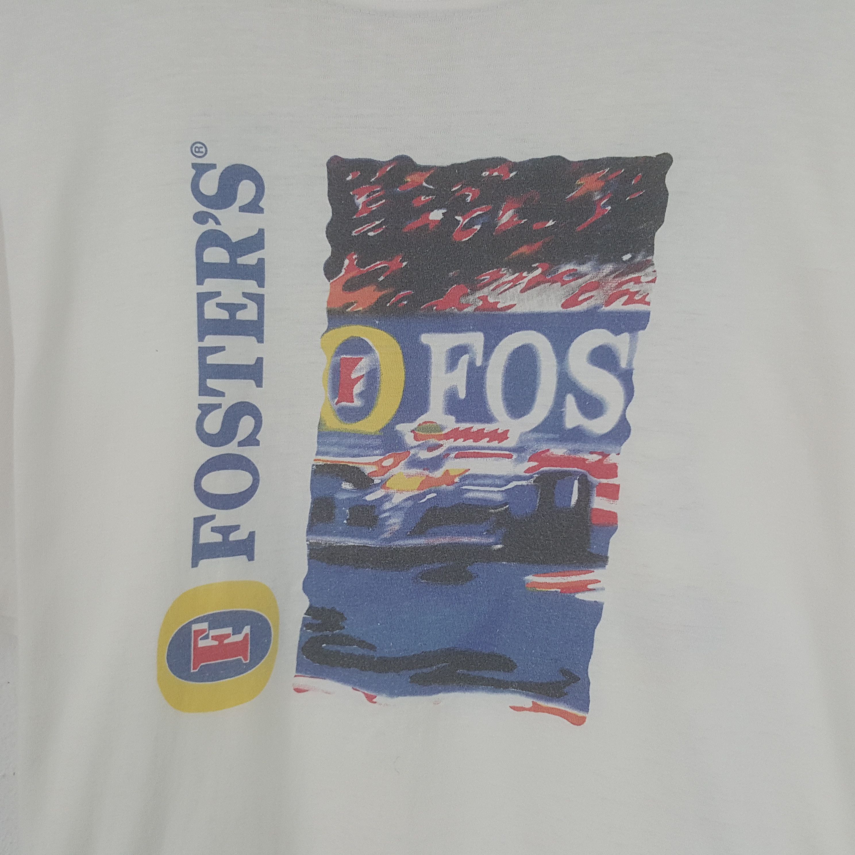 Vintage Vintage Foster's Racing Tshirt Size US M / EU 48-50 / 2 - 2 Thumbnail