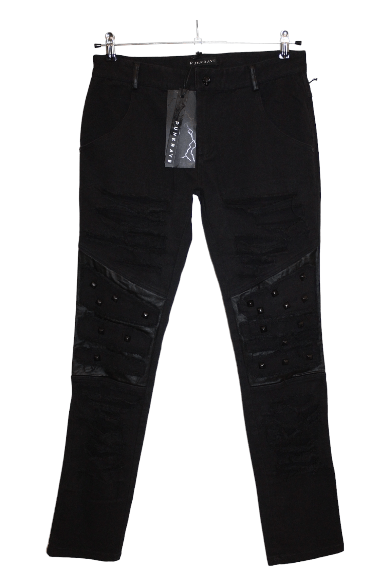 If Six Was Nine Y2K 💥 PUNK RAVE rips studded steampunk seditionaries jeans Size US 34 / EU 50 - 12 Thumbnail