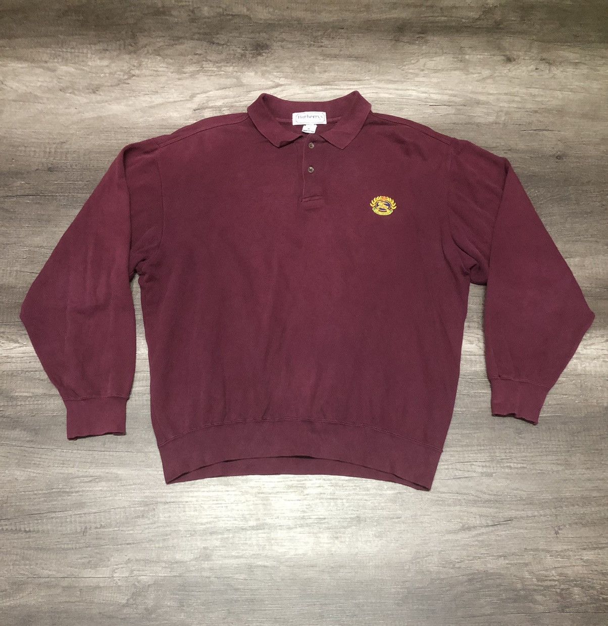 Burberry × Vintage Vintage Burberrys Long Sleeve Polo Shirt Size US XL / EU 56 / 4 - 10 Thumbnail