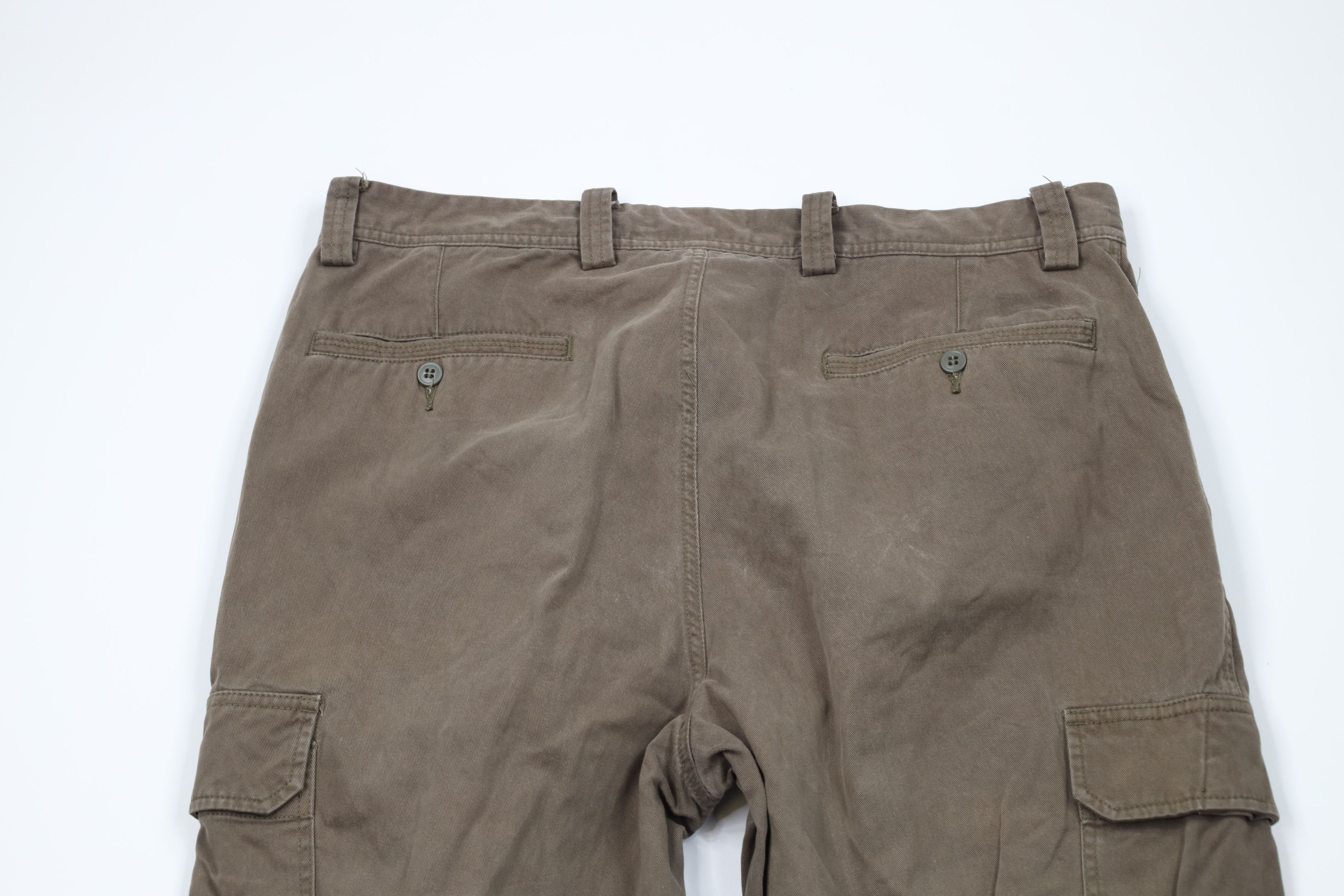 Vintage Vintage 90s Streetwear Baggy Wide Leg Cargo Pants Green Size US 36 / EU 52 - 8 Thumbnail