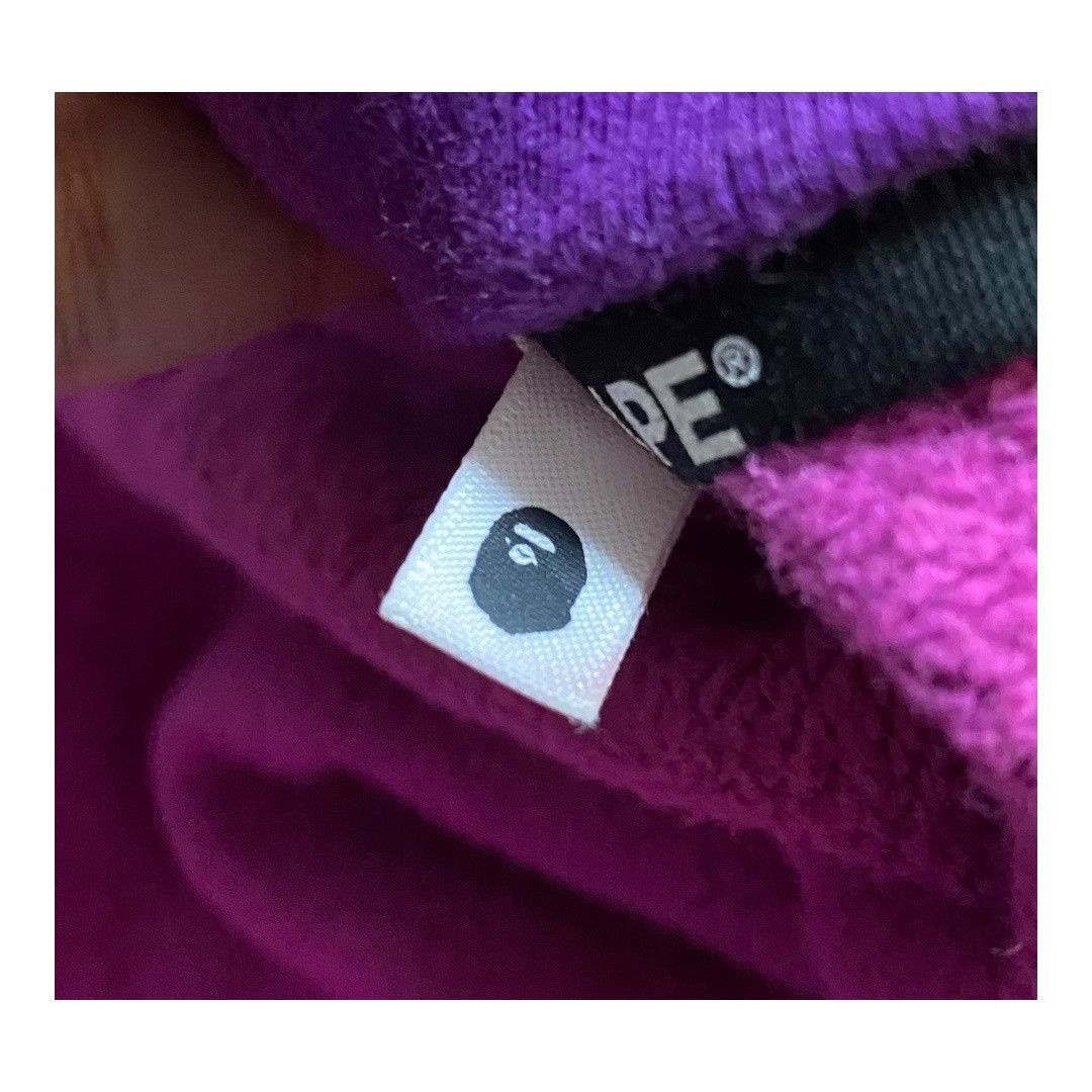 BAPE Double Shark / Tiger Full Zip Hoodie Purple camo