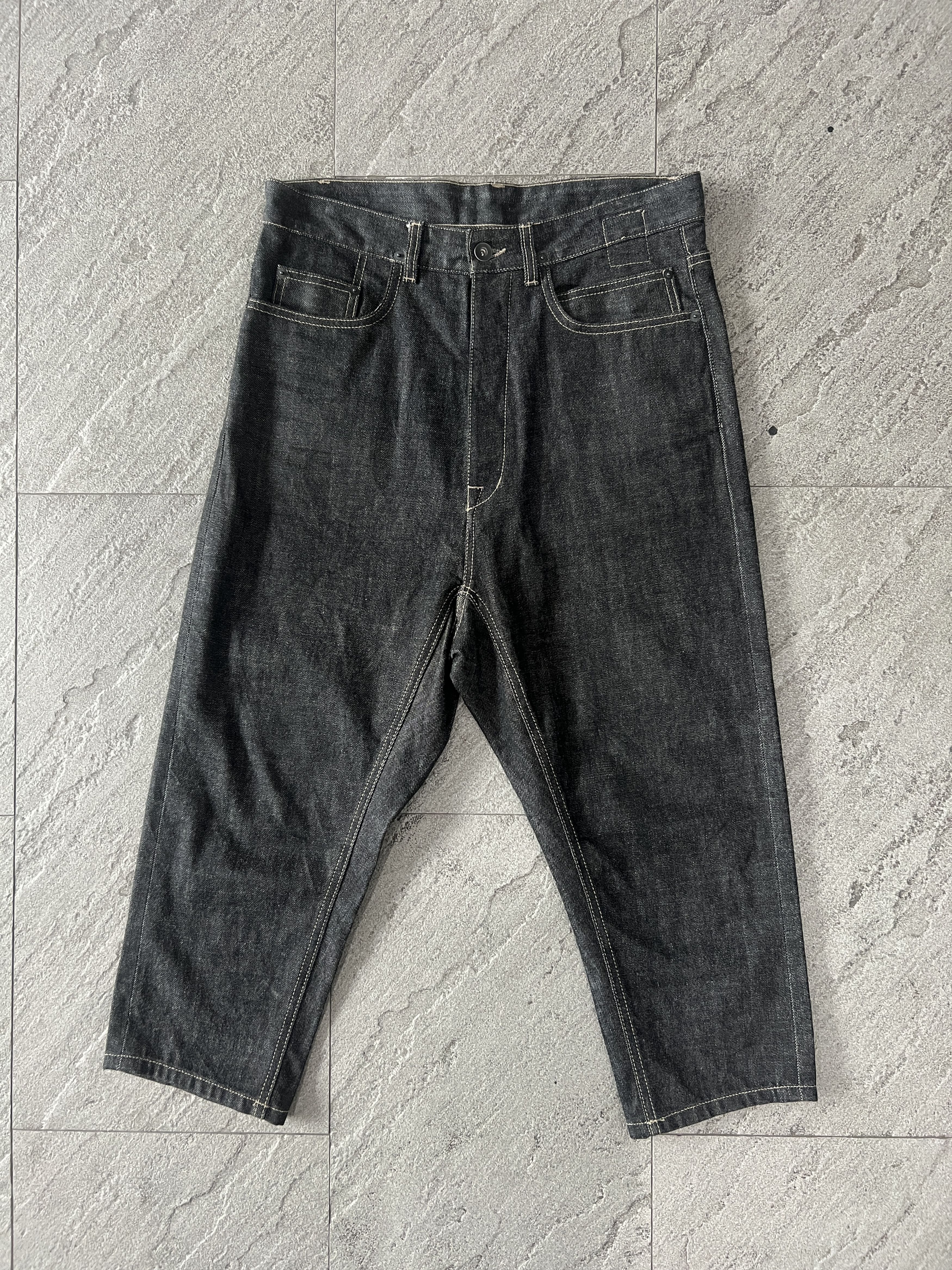 Rick Owens Drkshdw Rick Owens DRKSHDW Sarouel Cropped Denim Pants Size US 30 / EU 46 - 1 Thumbnail