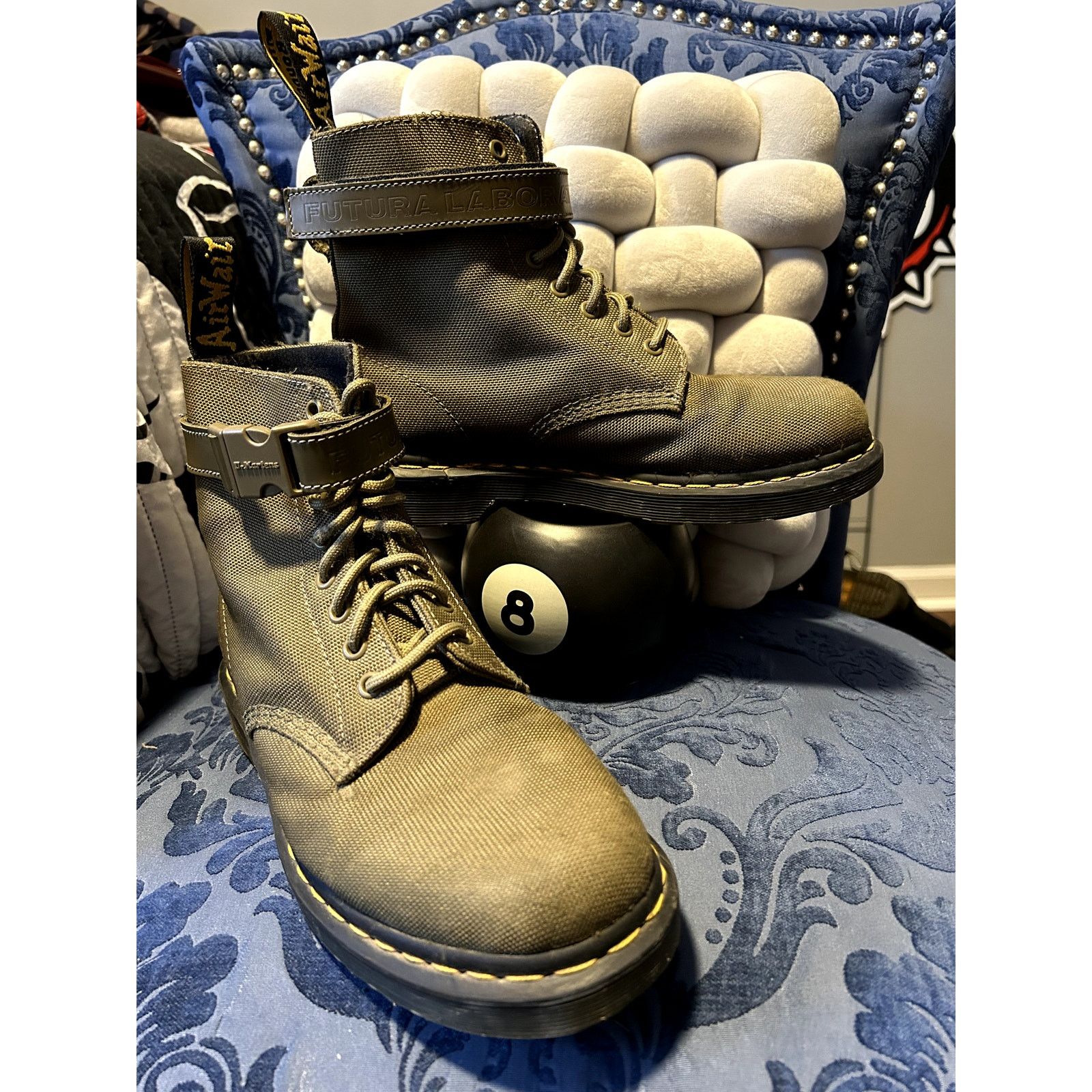 Dr. Martens Super Rare! Dr Martens x FUTURA Labs Green Canvas sz 8/EU 39 Size US 8 / IT 38 - 1 Thumbnail
