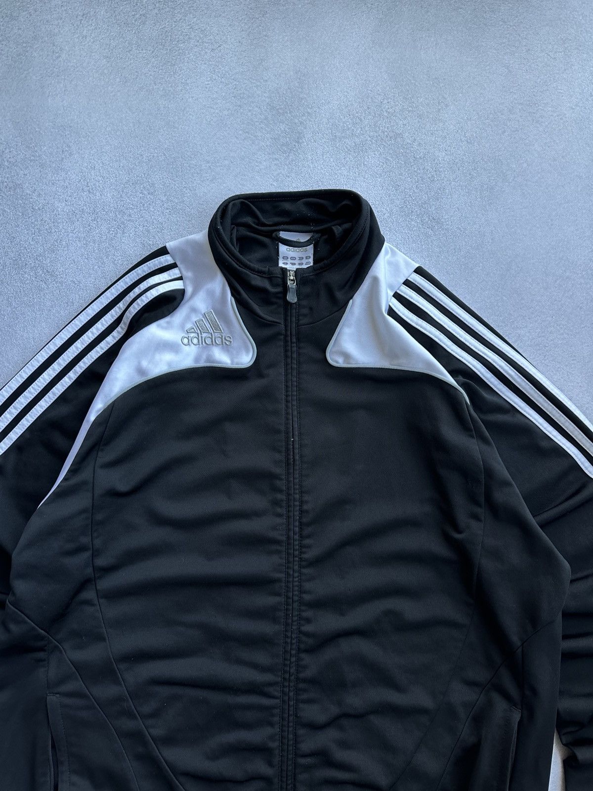 Adidas Vintage Adidas 00s Black Striped Mens Track Jacket Size US L / EU 52-54 / 3 - 3 Thumbnail