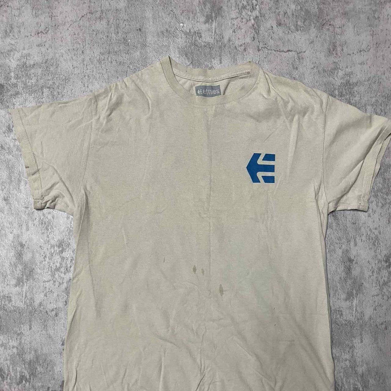 Etnies Cream and blue Etienne t-shirt Size US M / EU 48-50 / 2 - 1 Thumbnail