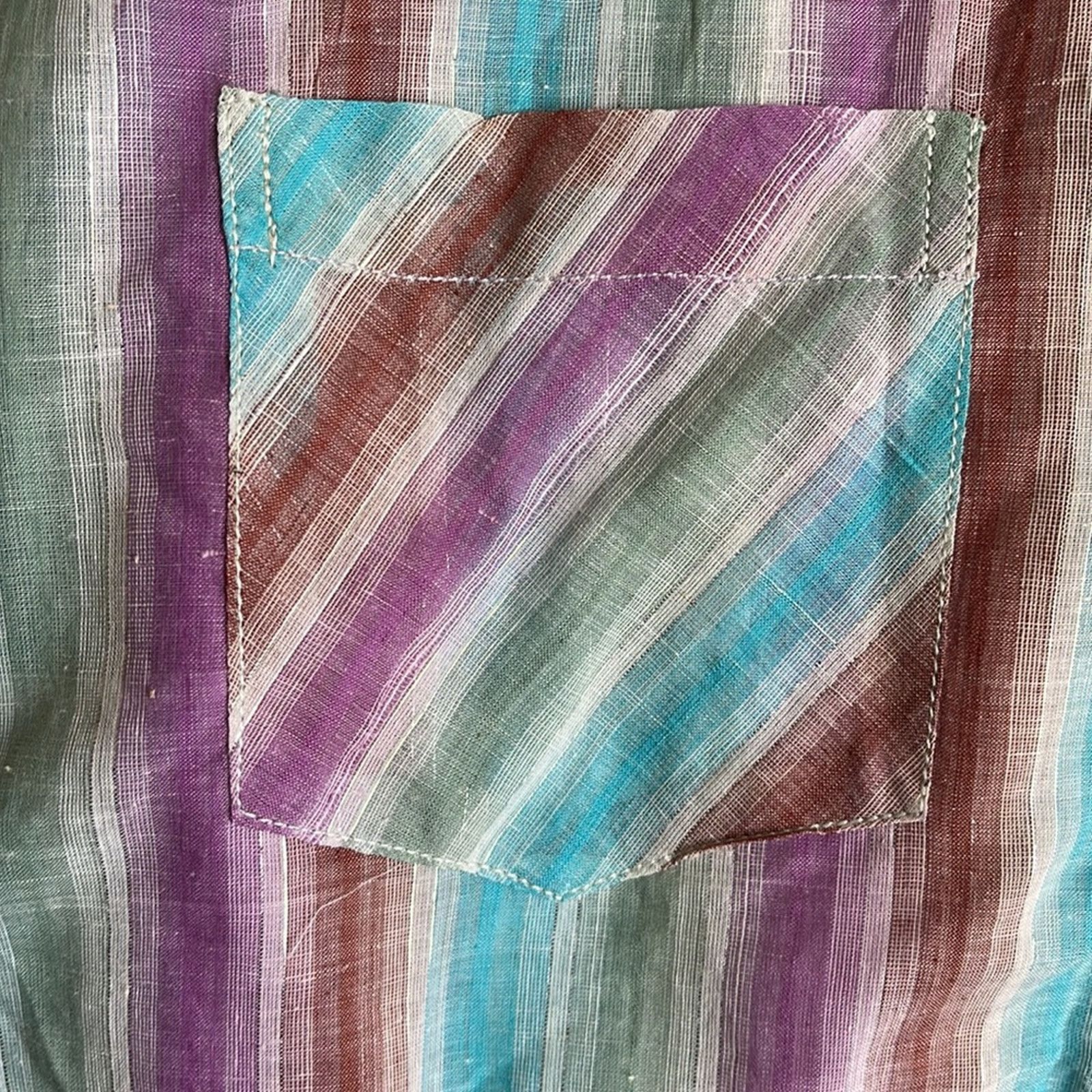 Vintage VINTAGE 1980’s Dead Stock Club Privé Striped Blouse Size S Size S / US 4 / IT 40 - 6 Thumbnail