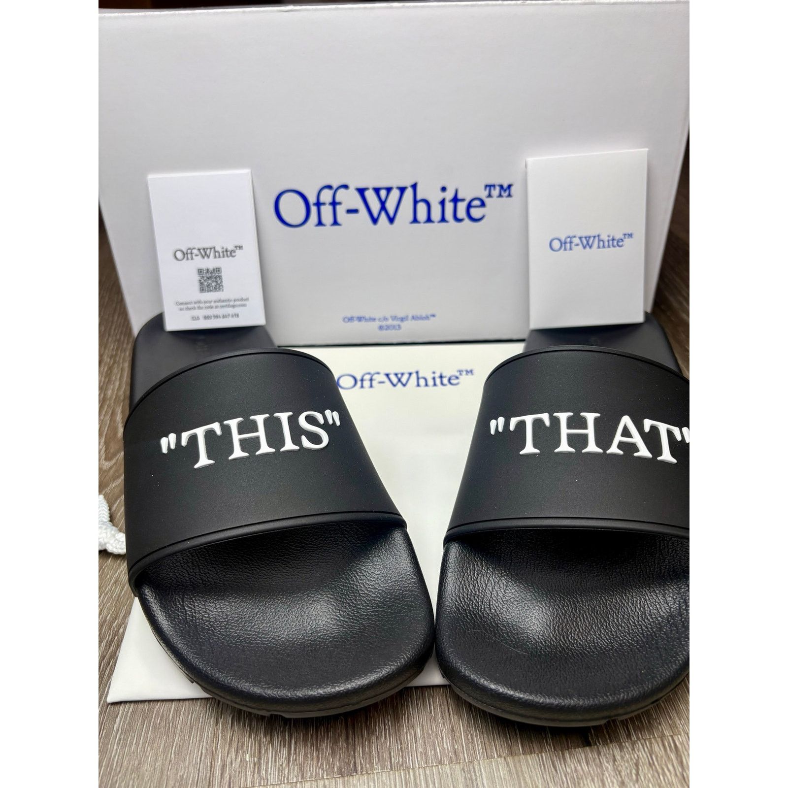 Off-White NIB - Off-White - 'This That' Sliders EU 40 (US 9.5/10) Size US 9.5 / IT 39.5 - 3 Thumbnail
