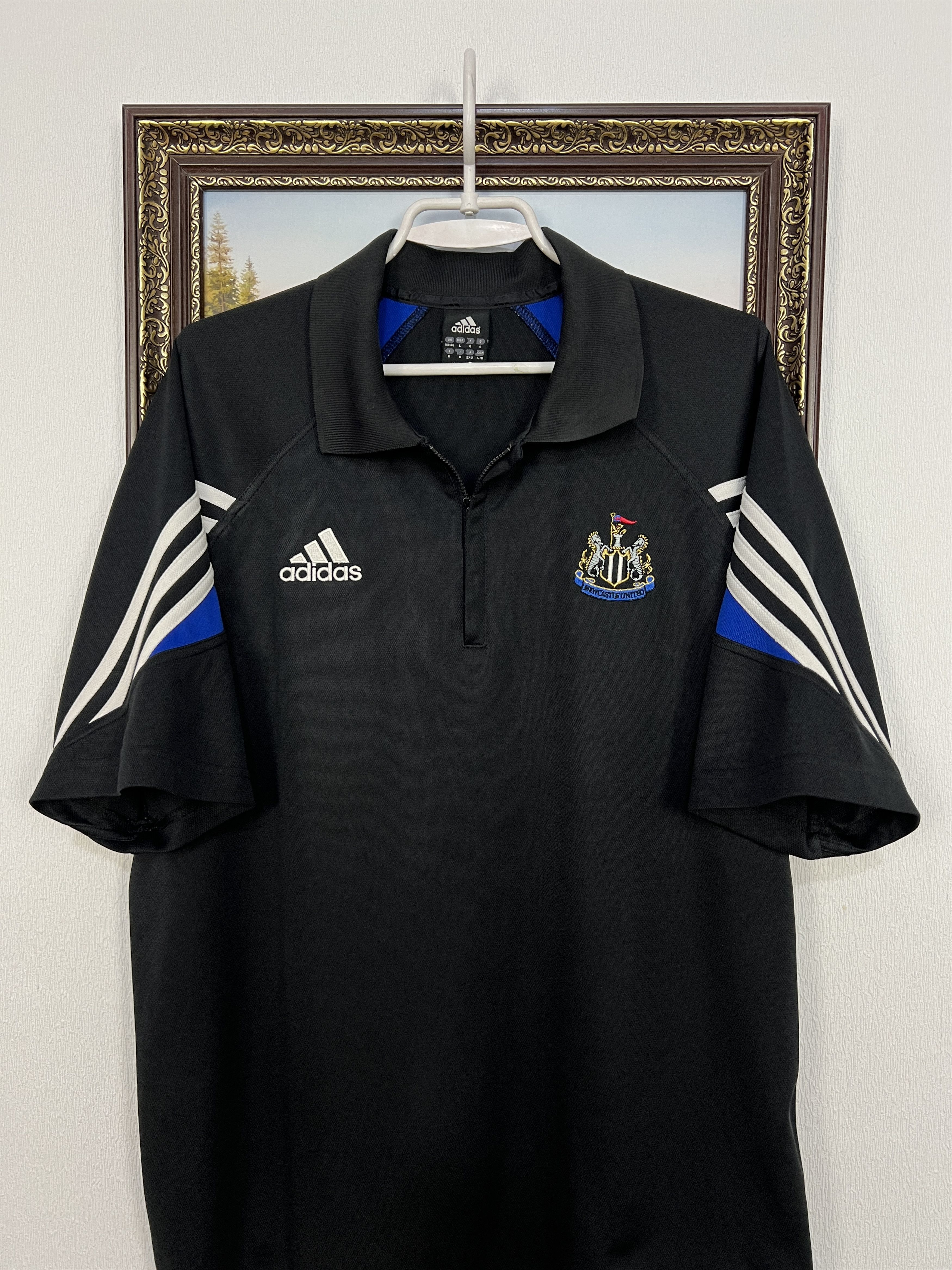 Adidas Vintage Adidas Newcastle United Football Train Polo Shirt Size US L / EU 52-54 / 3 - 2 Thumbnail