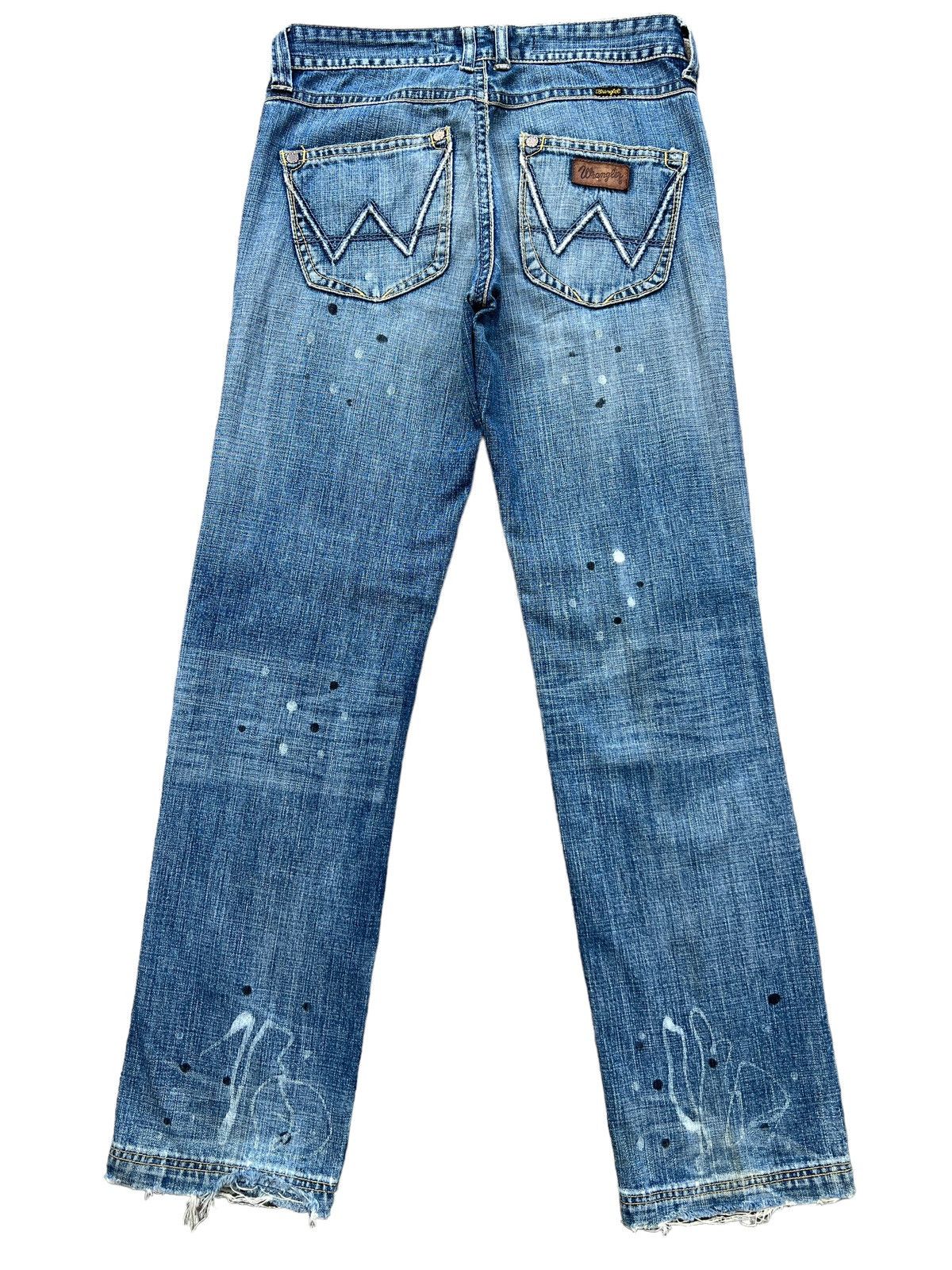 Wrangler Vintage Wrangler Distressed Patchwork Denim Jeans 33x34 Size US 33 - 3 Thumbnail