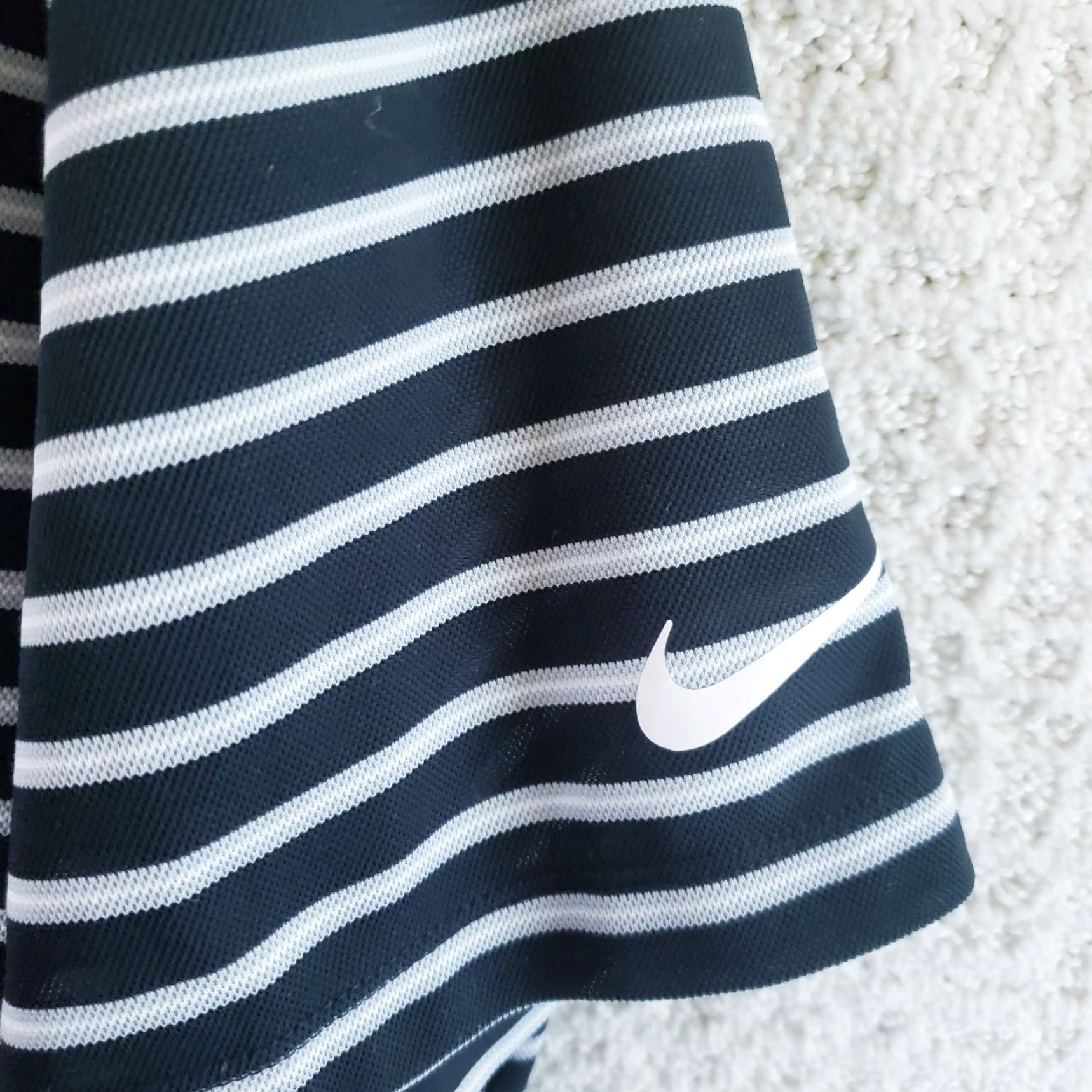Nike Nike Polo Shirt Mens XL Black Gray White Striped Swoosh Dri-Fit Golf Preppy Outdoor Casual Shirt Size US XL / EU 56 / 4 - 5 Thumbnail