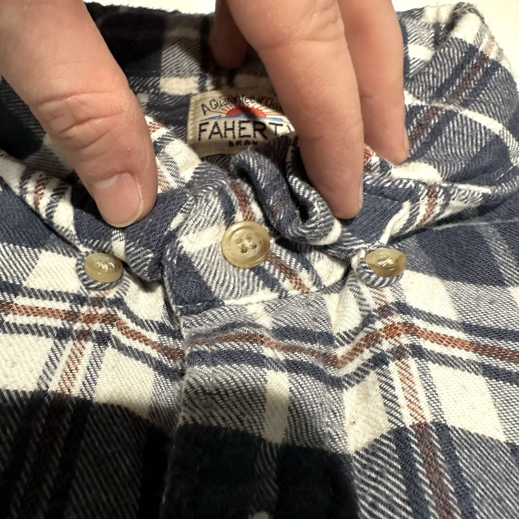 Faherty Faherty Shirt Mens Large Blue The Movement Flannel Rainier Plaid Button Up EUC Size US L / EU 52-54 / 3 - 5 Thumbnail