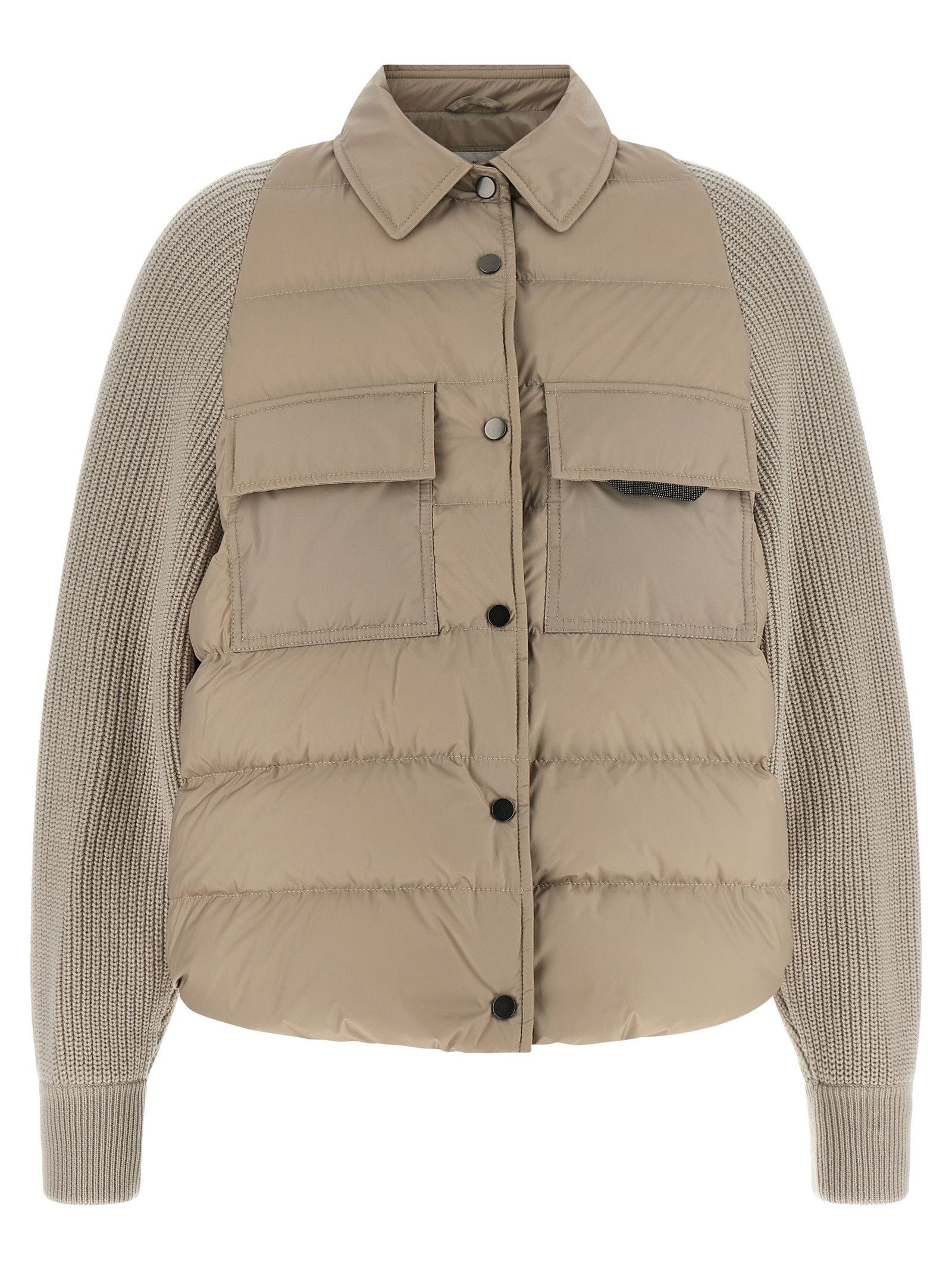 Brunello Cucinelli 'Shiny Flap Detail' down jacket Size M / US 6-8 / IT 42-44 - 1 Thumbnail