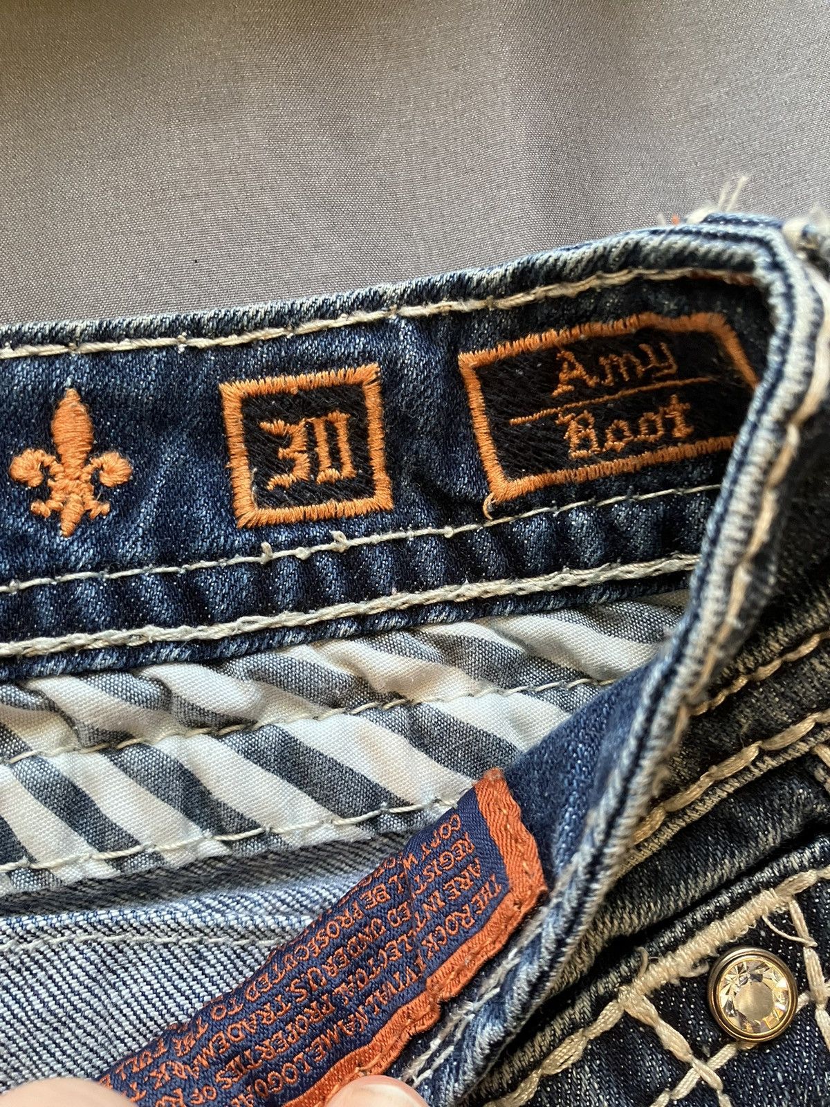 Rock Revival Vintage Rock Revival Amy Bootcut Rhinestone Woman’s Jeans Size 30" / US 8 / IT 44 - 3 Thumbnail