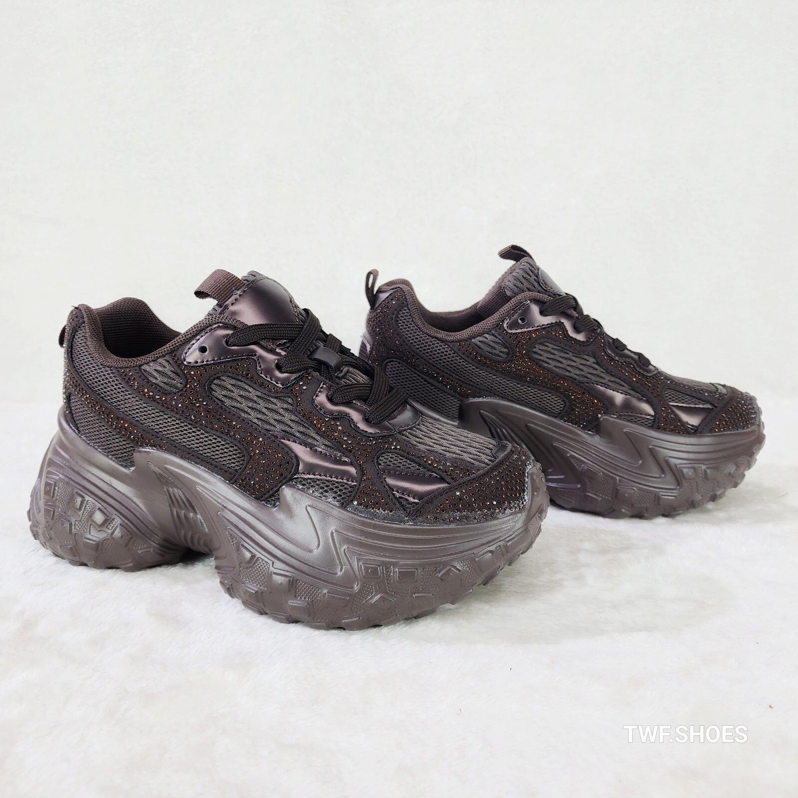 Other Cush Sparkle Sport Rhinestone Comfy Platform Light Weight Sn Size US 7 / IT 37 - 2 Thumbnail