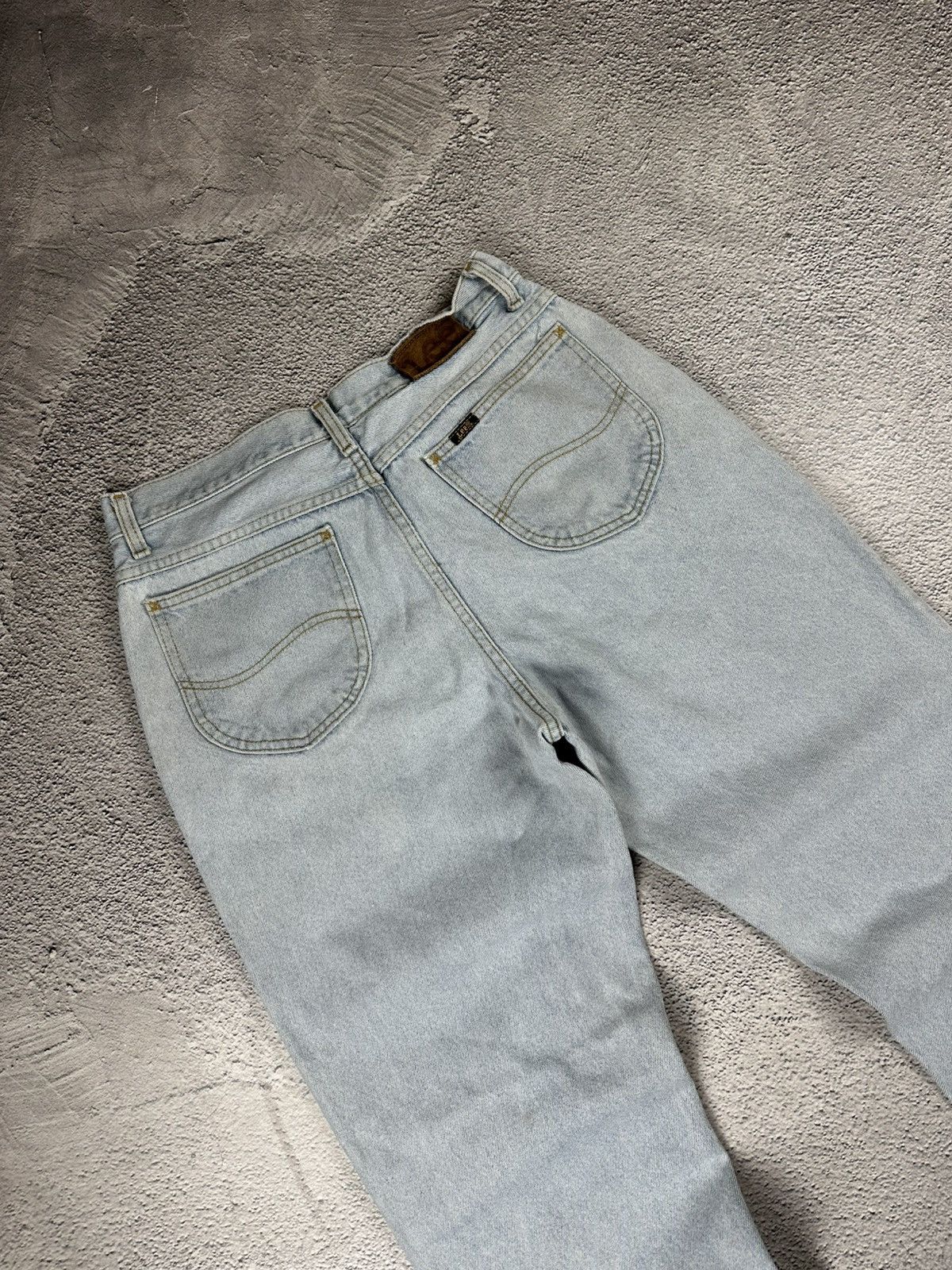 Lee Vintage Lee Riders Washed Denim Blue Jeans Baggy Flared Y2K Size US 35 - 3 Thumbnail