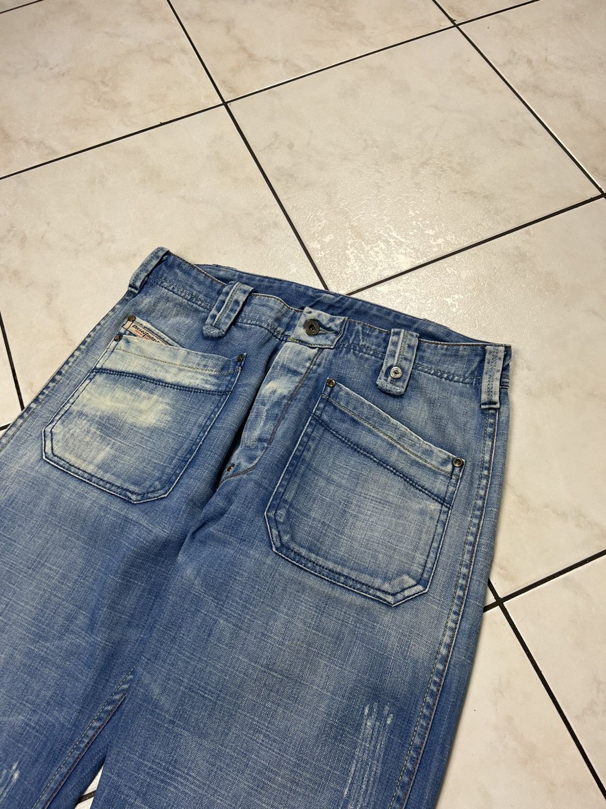Diesel × Vintage Vintage Diesel moorix y2k distressed denim jeans baggy pants Size US 32 / EU 48 - 8 Thumbnail
