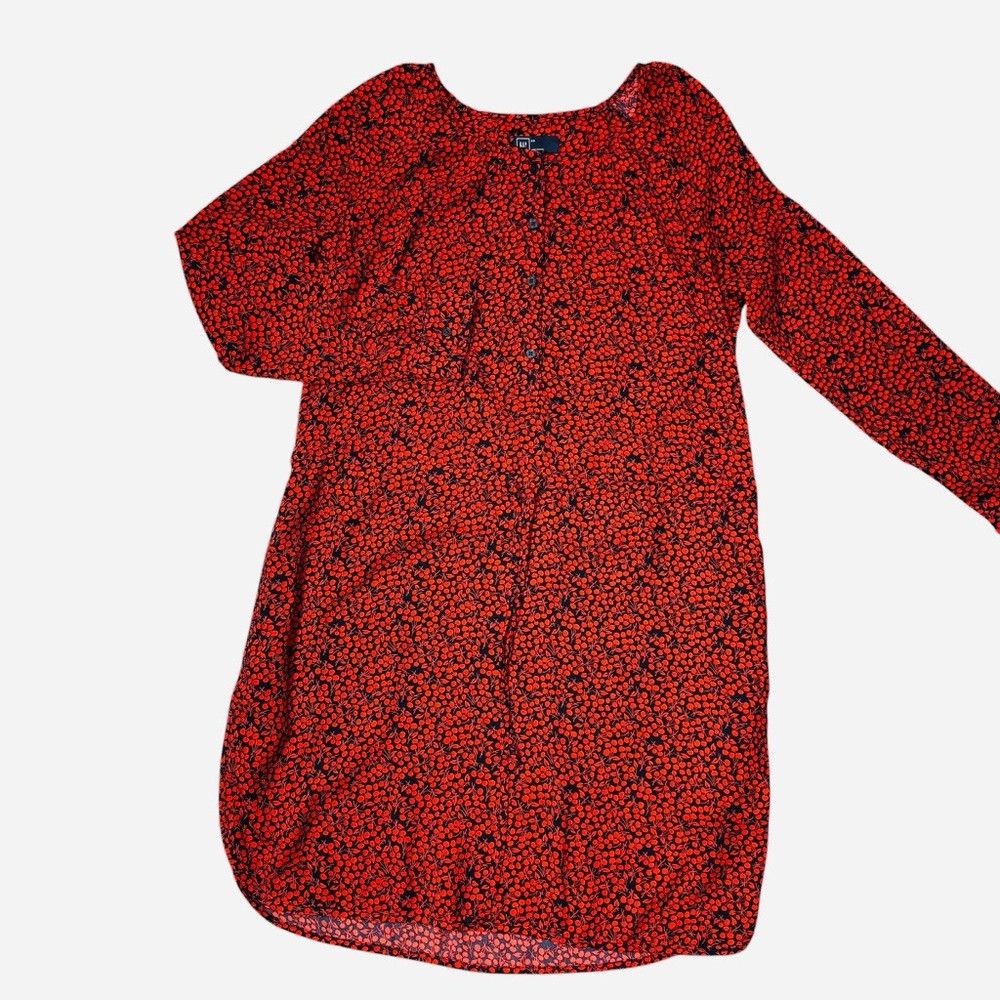 Gap Gap Soft Tie Shirtdress In Cherries Size XS Size XS / US 0-2 / IT 36-38 - 6 Thumbnail