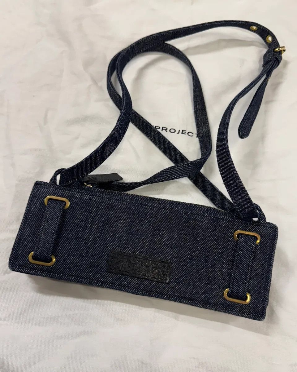 Y/Project Accordion Navy Blue Denim Bag