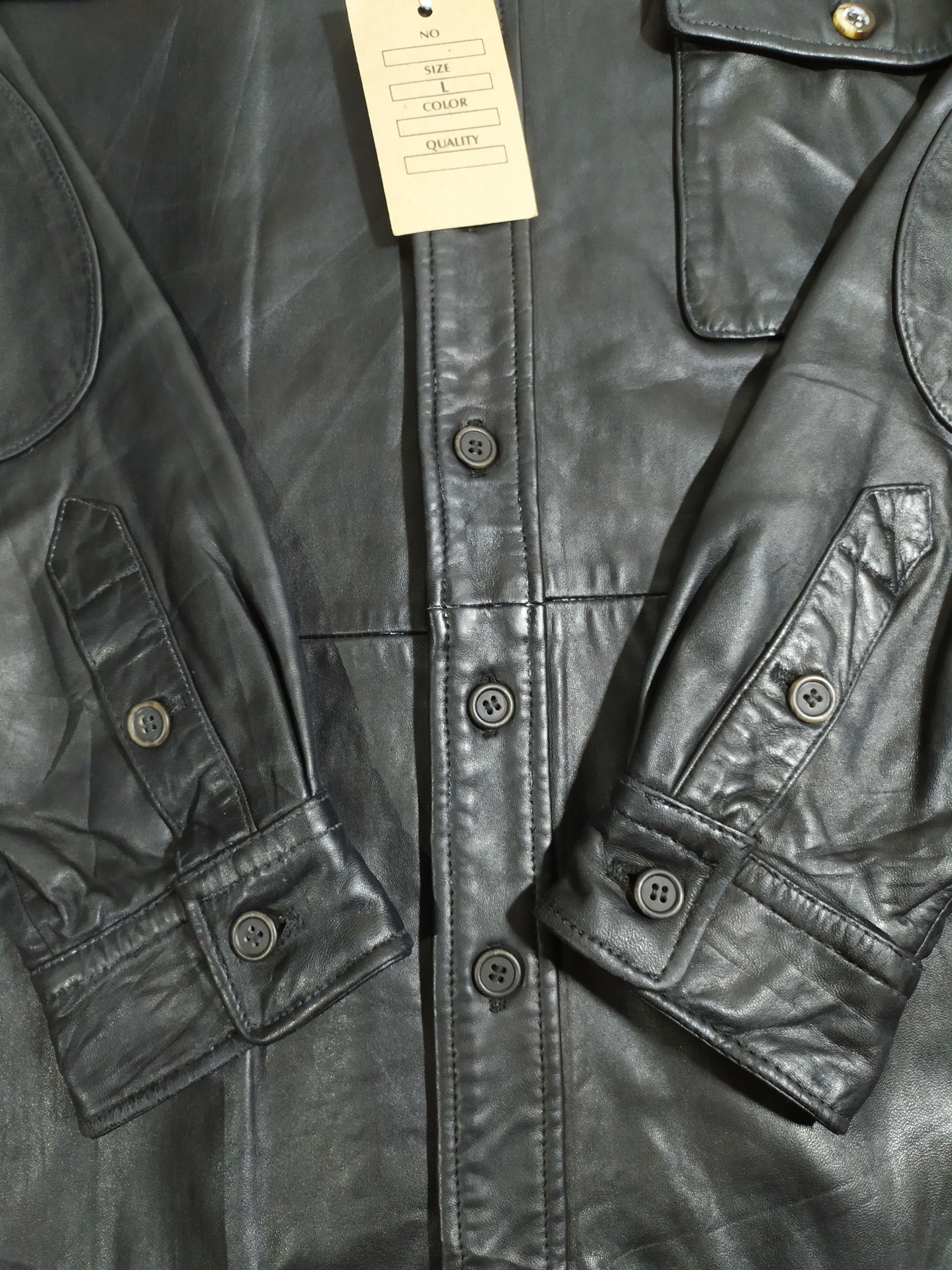 Polo Ralph Lauren × RRL Ralph Lauren POLO RALPH LAUREN LEATHER BLACK SHIRT JACKET Size US L / EU 52-54 / 3 - 5 Thumbnail