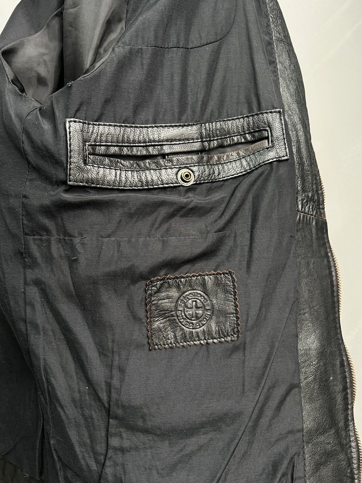 14th Addiction Black opium racing moto style leather jacket y2k rick owens Size US M / EU 48-50 / 2 - 10 Thumbnail