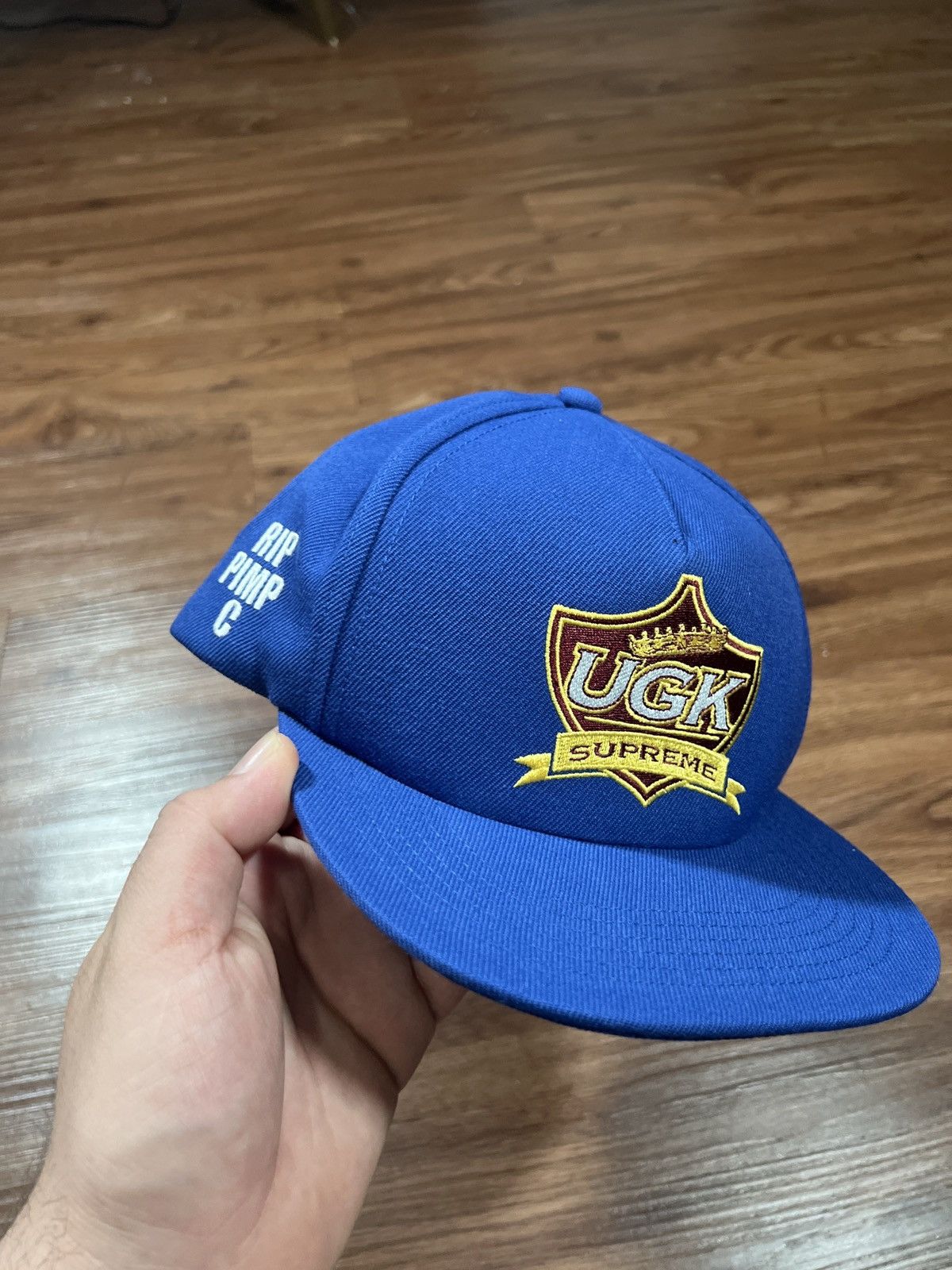 image of Hypebeast x Supreme Ugk 5 Panel Hat in Blue, Men's
