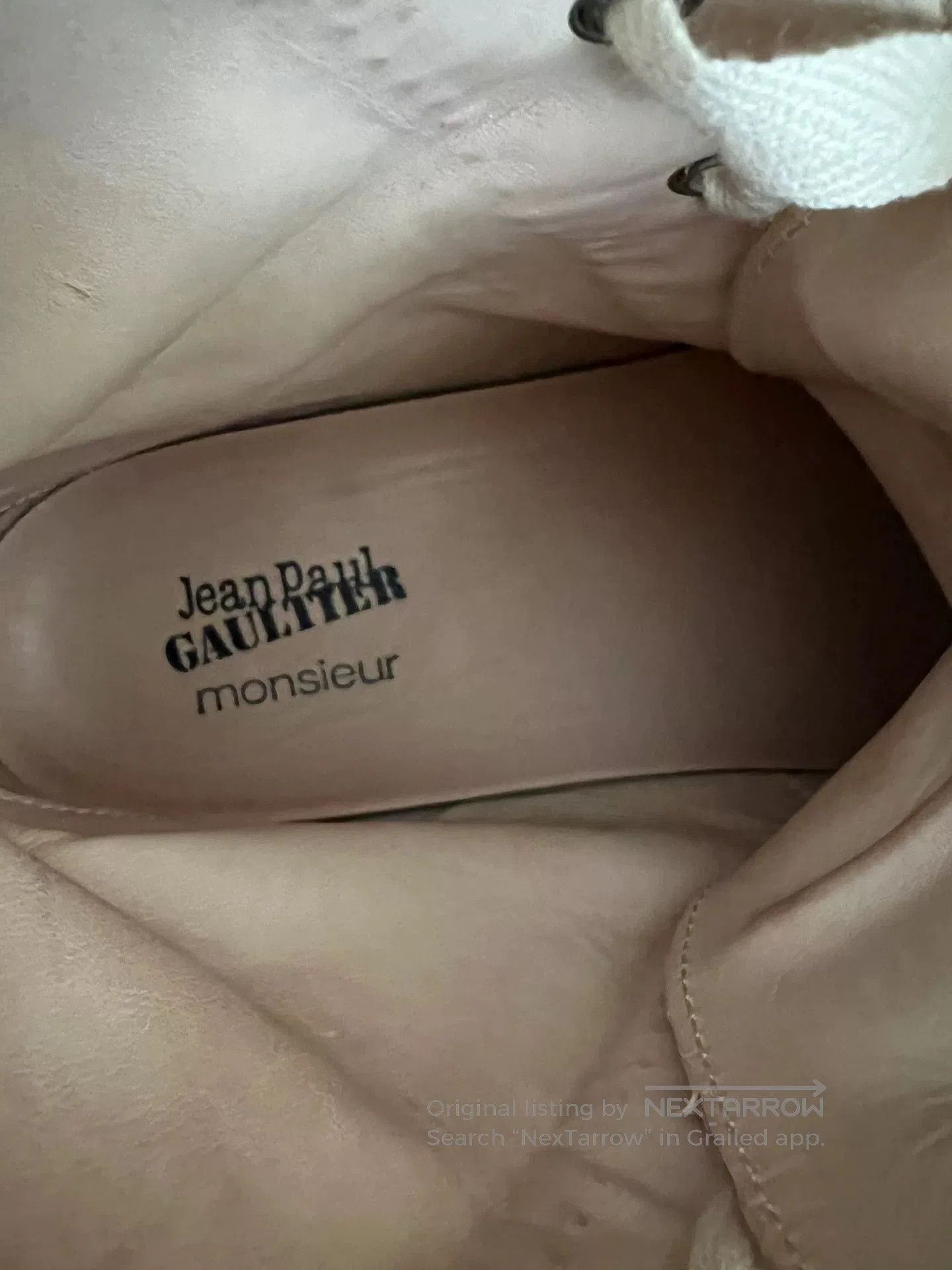 Jean Paul Gaultier Jean Paul Gaultier High-Top Leather Sneakers. Size US 9 / EU 42 - 8 Thumbnail