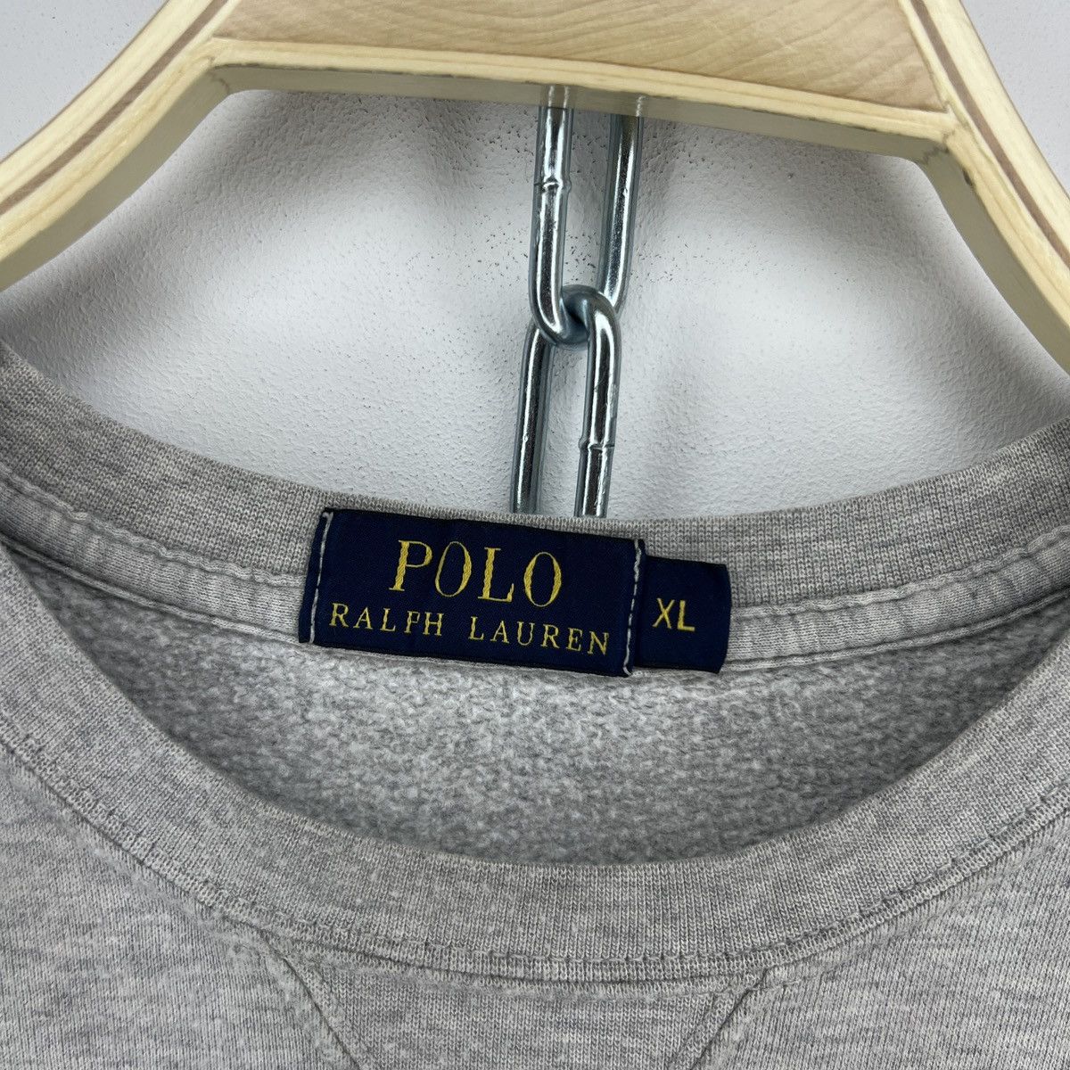 Polo Ralph Lauren Vintage Polo Ralph Lauren Sweatshirt Crewneck Grey Pony Logo Size US XL / EU 56 / 4 - 5 Thumbnail