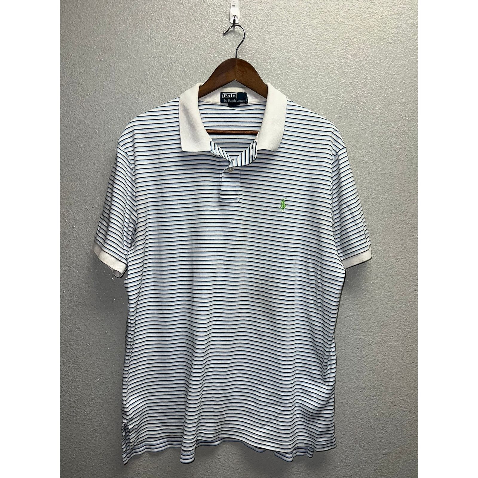 Polo Ralph Lauren Vintage Polo Ralph Lauren Striped Polo Shirt White Pony XL Size US XL / EU 56 / 4 - 1 Thumbnail