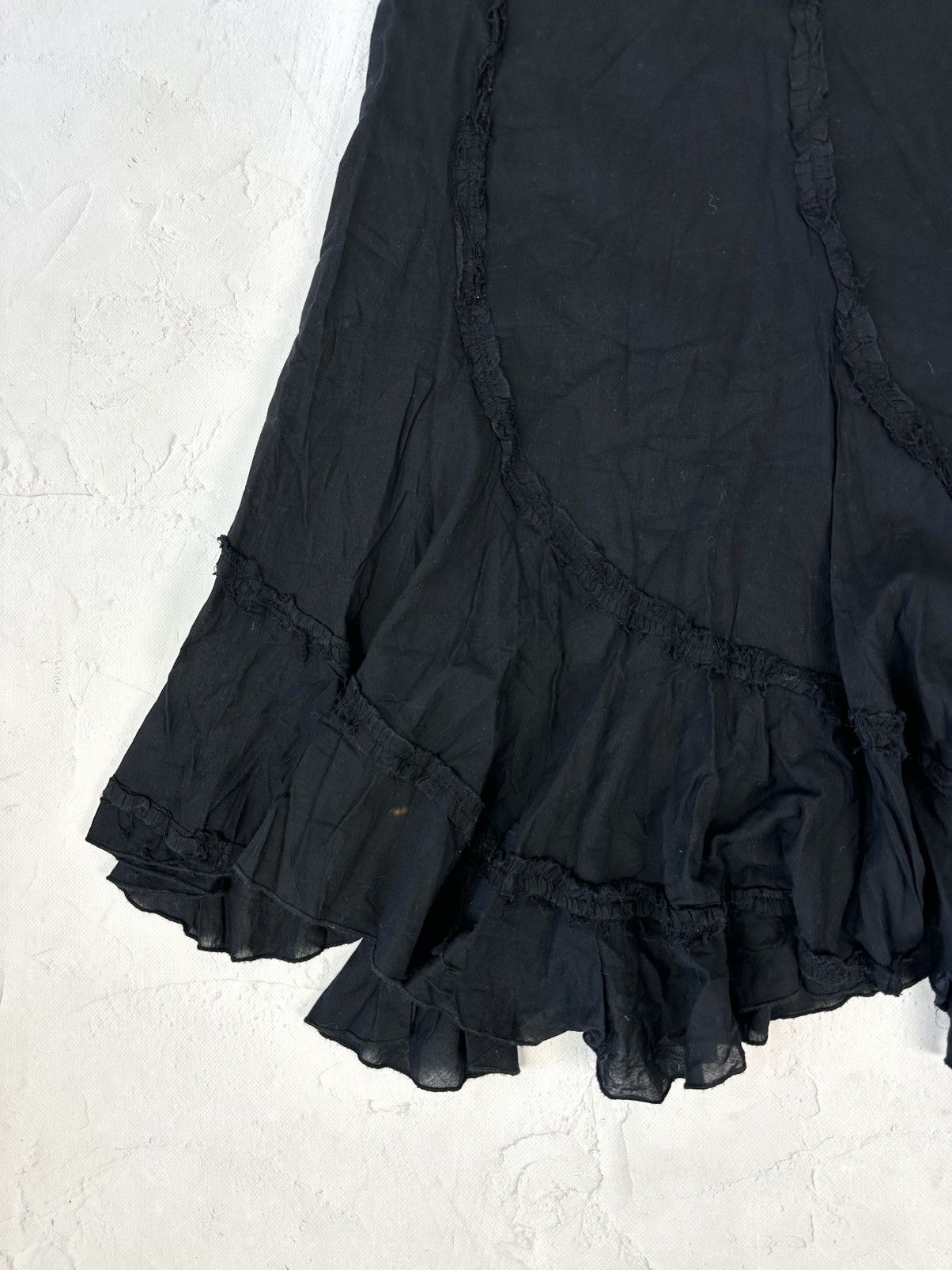 If Six Was Nine × Japanese Brand × Vintage Vintage Flared Black Skirt Size 27" / US 4 / IT 40 - 3 Thumbnail