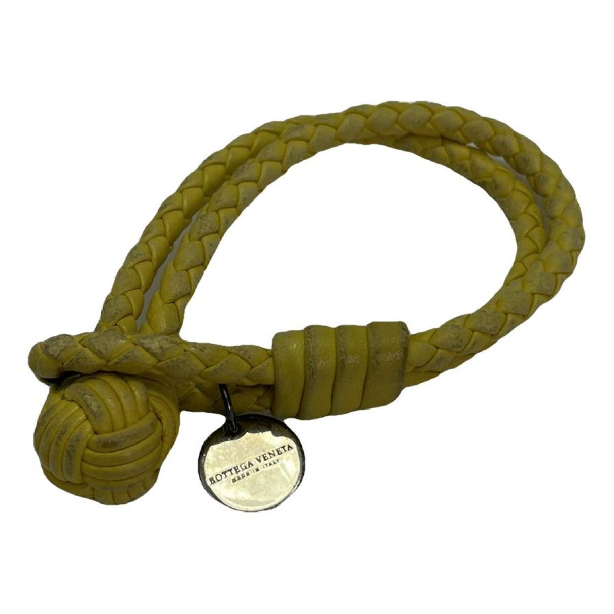 Bottega Veneta Yellow Leather Bracelet Size ONE SIZE - 1 Thumbnail