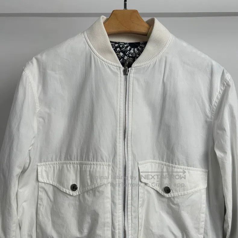 Hermes Hermes White Round Neck Baseball Jacket Size XS / US 0-2 / IT 36-38 - 6 Thumbnail
