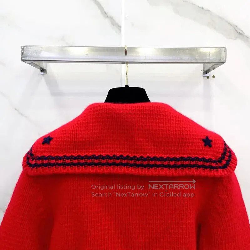 Miu Miu Miu Miu Red Wool Long Sleeve Top . Size XS / US 0-2 / IT 36-38 - 9 Thumbnail