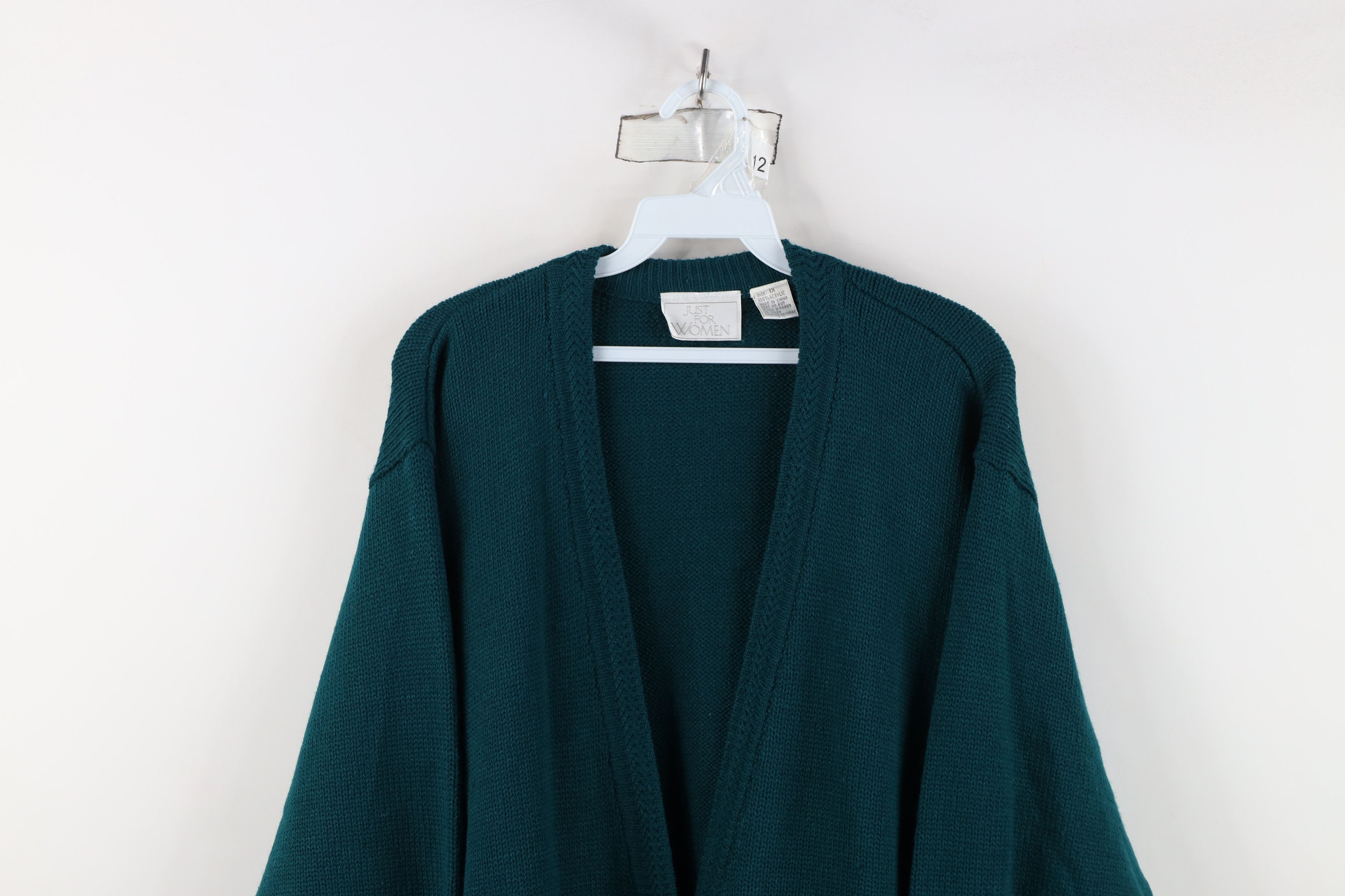 Vintage Vintage 90s Streetwear Knit Button Cardigan Sweater Green Size XL / US 12-14 / IT 48-50 - 2 Thumbnail